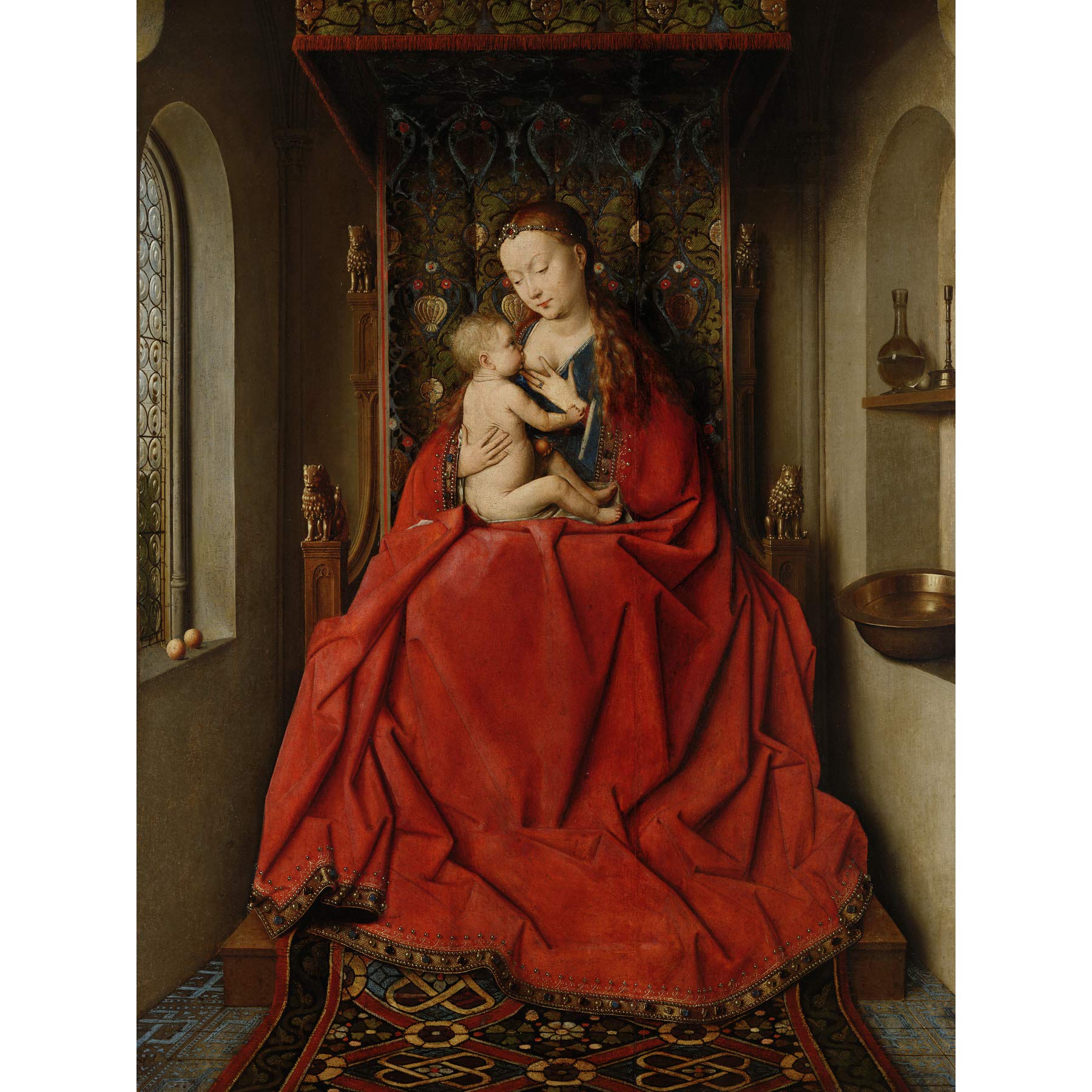 Jan Van Eyck Lucca Madonna Large Art Print Poster Wall Decor Premium Mural