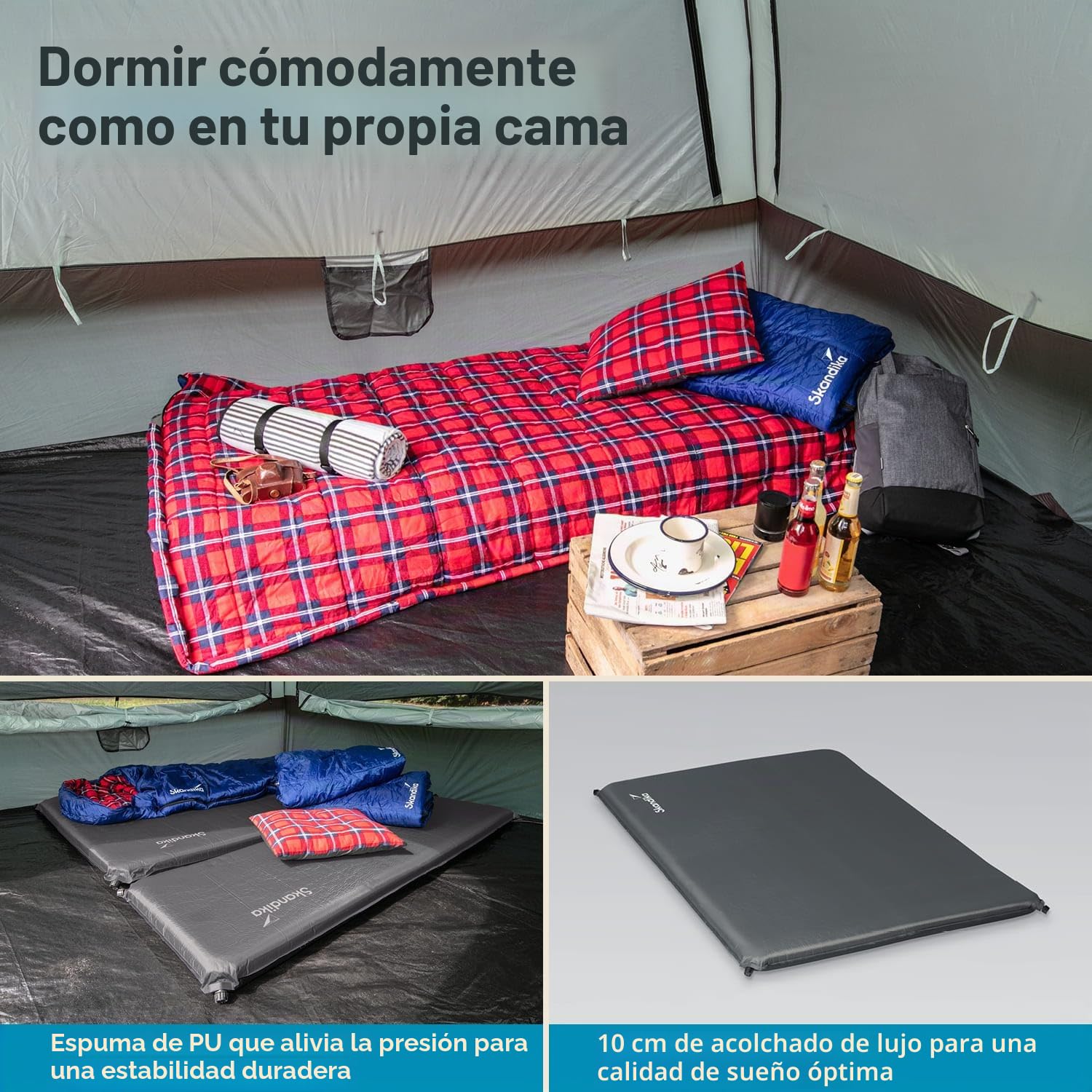 skandika Doppel-Isomatte Easy Double 198x130x10 cm