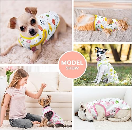 Miniatura 4 de PETCARE Paquete de 3 camisas para perros pequeños, camisetas de algodón suave y transpirable para cachorros para perros pequeños y niñas, para