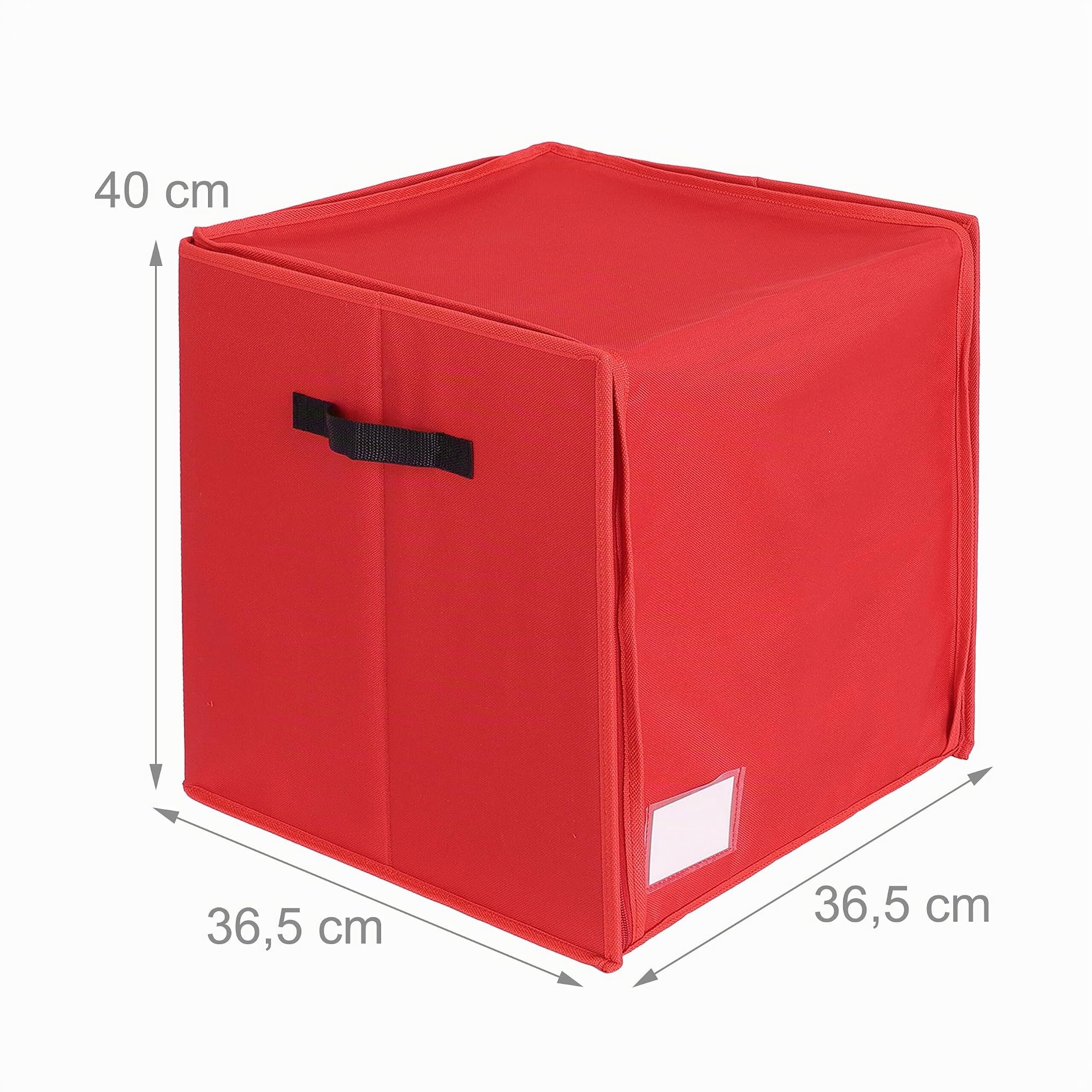 Relaxdays Scatola Porta Decorazioni Natalizie, 64 Palline, A x L x P: 40 x 36,5 cm, Poliestere