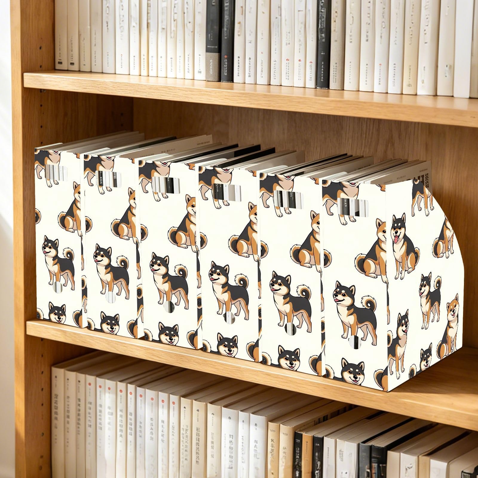 Funny Dog Black File Organizer per Ufficio