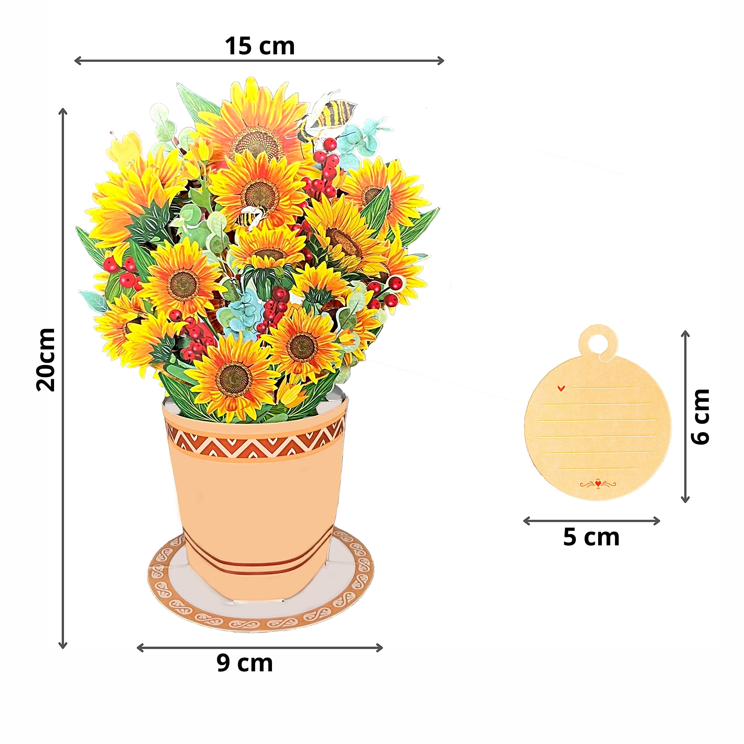 Birthday Card Pop Up | 3D Mothers Day Anniversary Thank You Valentines Day Cards For Women Mom Mum Grandma (Size 15x20 Cm - Wisteria Hummingbird - View #10