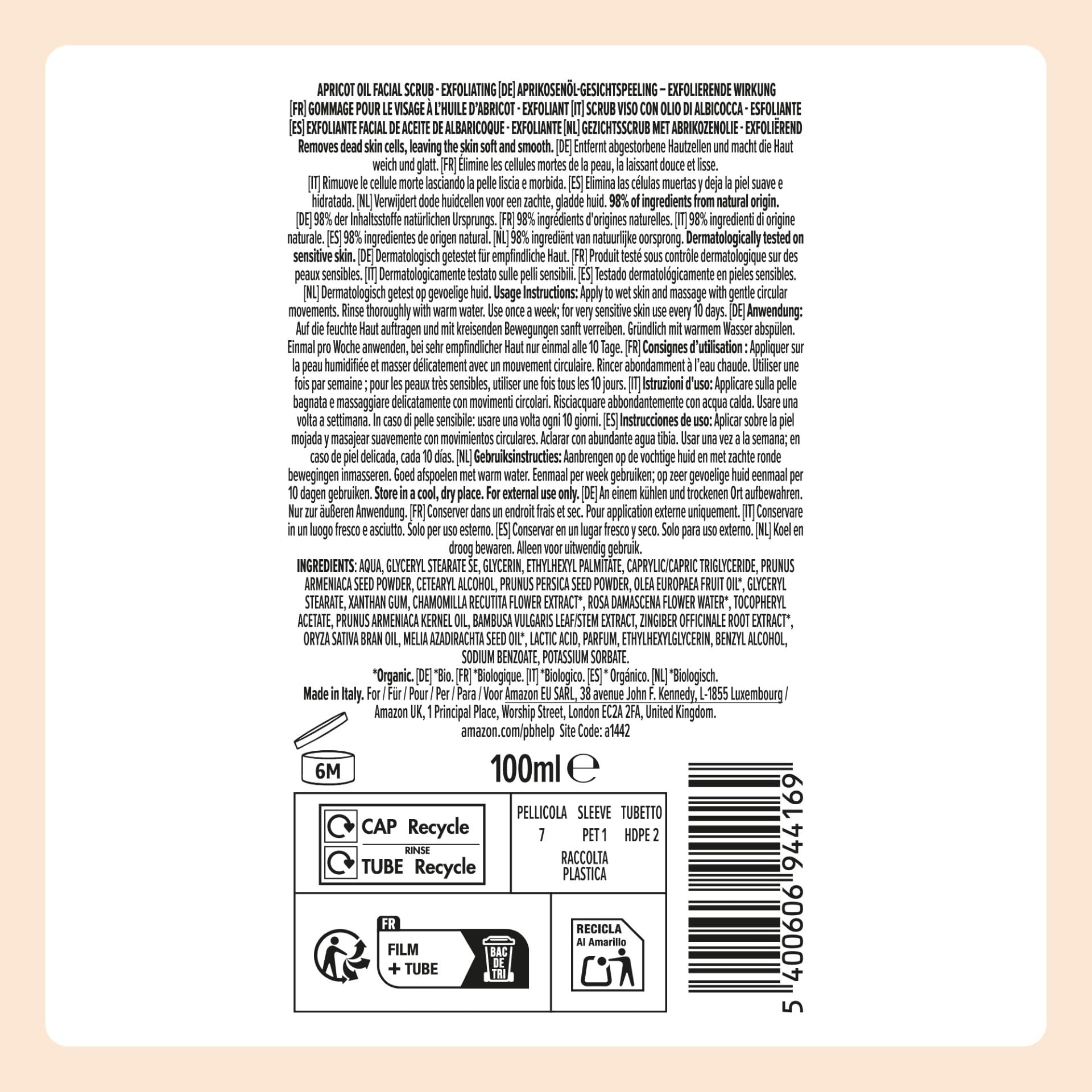 by Amazon Gommage pour le visage à l'abricot, 2 x 100ml