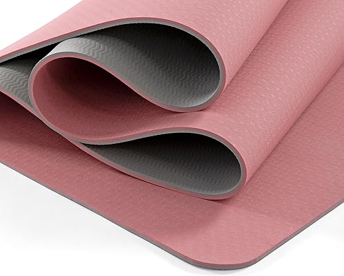 Miniatura 2 de UMINEUX Tapete de yoga extra ancho para mujeres y hombres, 72 x 32 x 14 pulgadas, tapete de yoga ecológico TPE antideslizante, tapete de