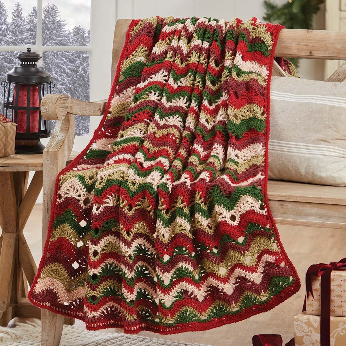 Herrschners Very Merry Afghan Crochet Kit