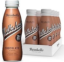 Barebells Creamy Protein Shake - Low Sugar, 24 g Protein per Bottle, Lactose Free - Chocolate Milkshake, 8 x 330 ml