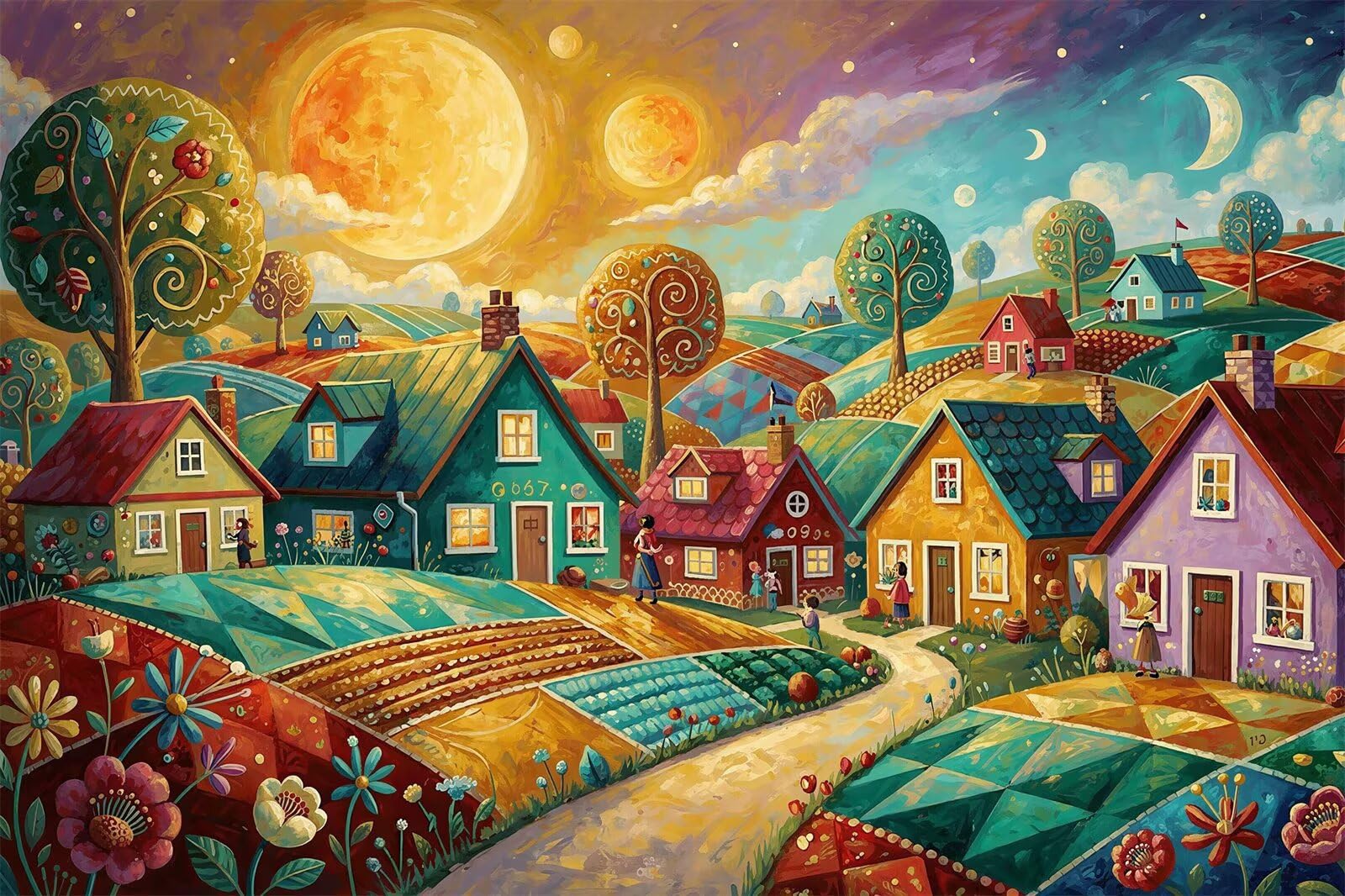 Puzzle 2000 Piezas Adultos Mundo de Dibujos Animados, Rompecabezas Adultos Dificil 100x70cm, Estimula la Concentración y Antiestrés, Juego de Habilidad para Toda la Familia
