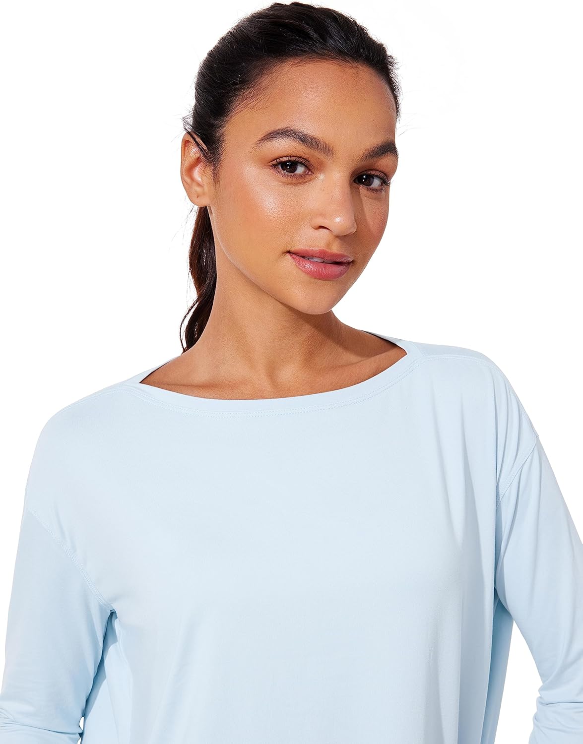 CRZ YOGA Womens UPF 50+ Lightweight Long Sleeve Workout Shirts Sun Protection Loose Quick Dry Hiking Tops Outdoor Fishing - Image 4