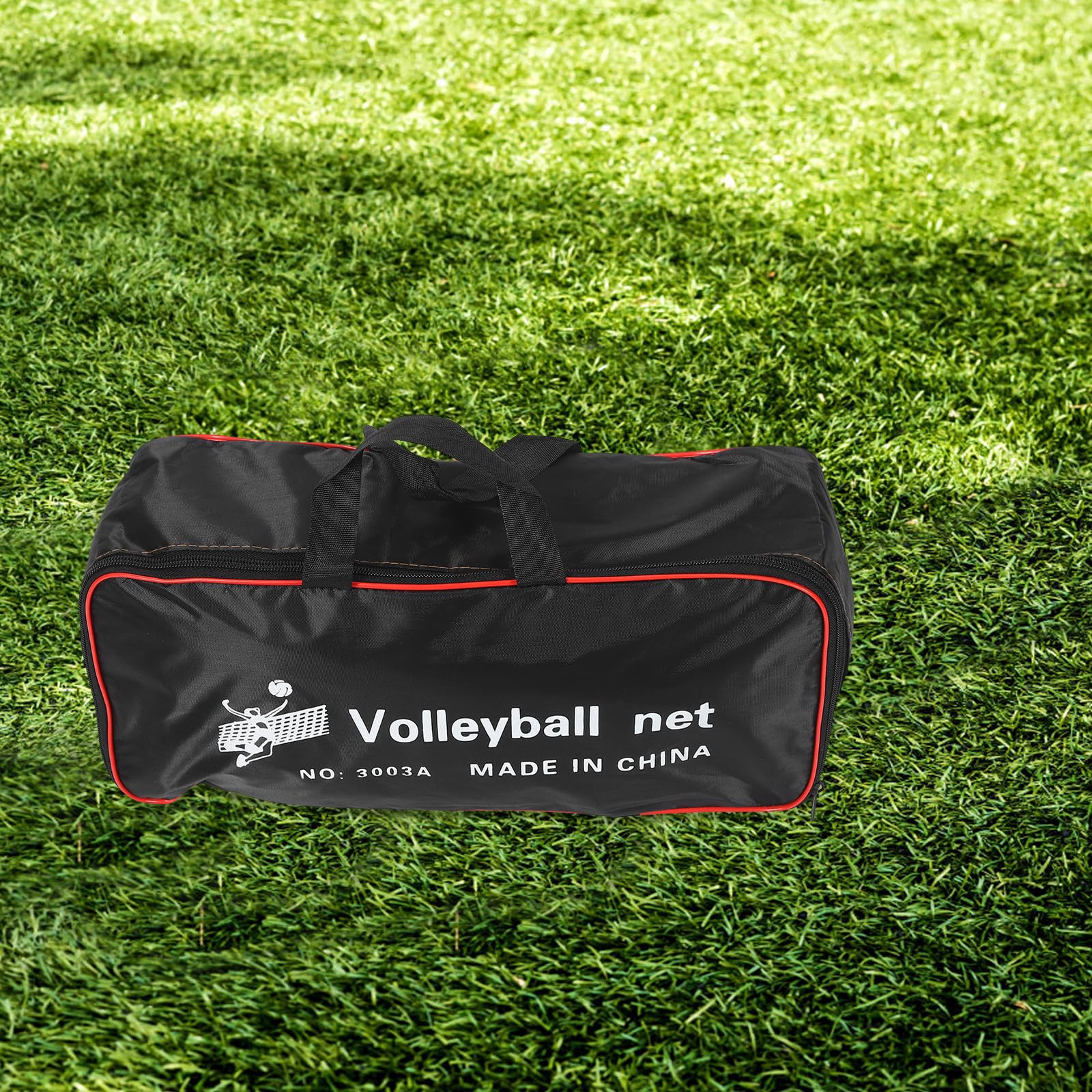 Ciieeo Filet de Volley-Ball Plage, Filet de Volleyball Portable, Polyester Noir, Pliable, Facile à Installer, pour Tennis et Volleyball, Plage et Extérieur