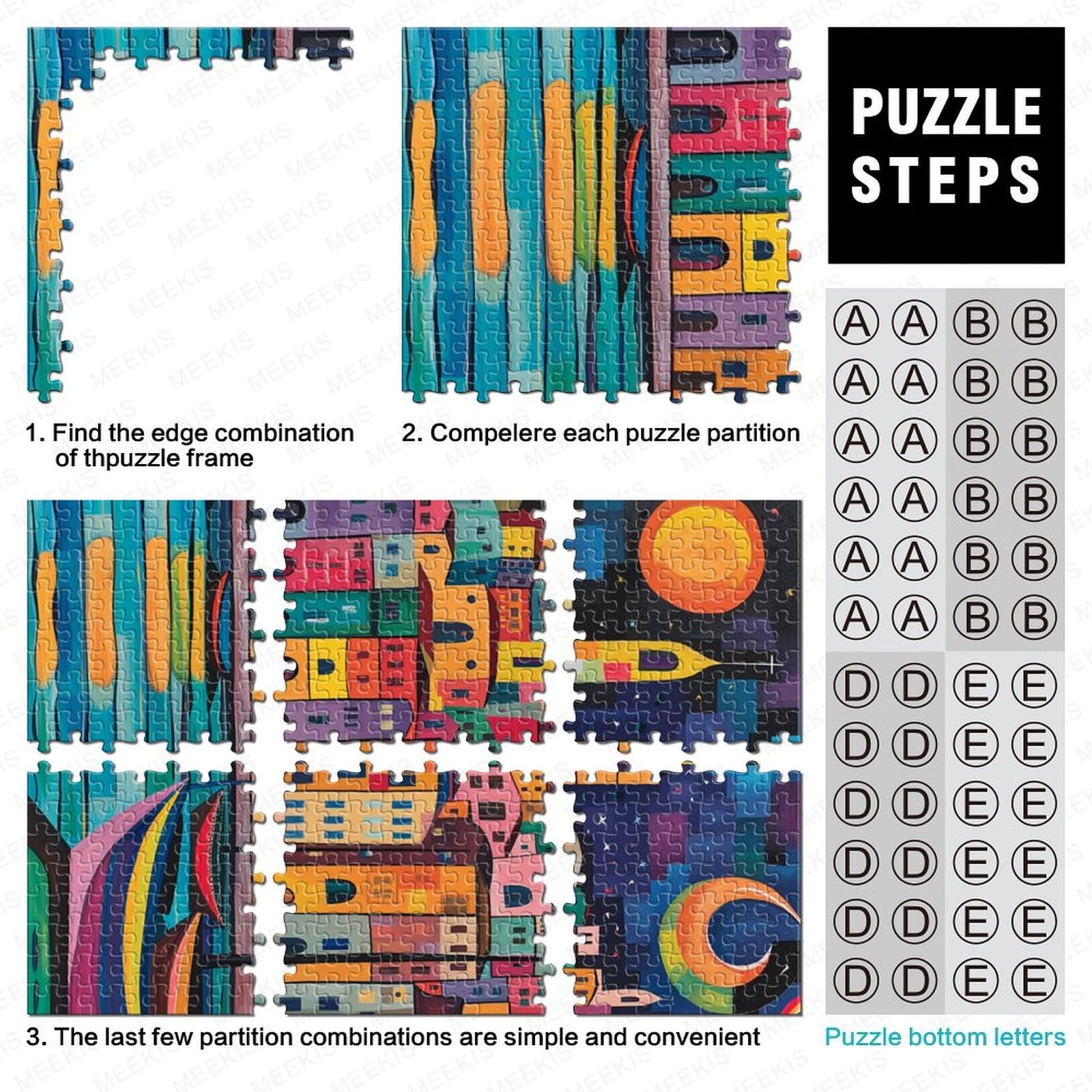 Rompecabezas de casa de colores, 1000 piezas para adultos, difícil, duro, brillante y llamativo, rompecabezas para mujeres y hombres, juego educativo de alta calidad, 1000 piezas (75 x 50 cm Rompecabezas de casa de colores, 1000 piezas para adultos, difícil, duro, brillante y llamativo, rompecabezas para mujeres y hombres, juego educativo de alta calidad, 1000 piezas (75 x 50 cm