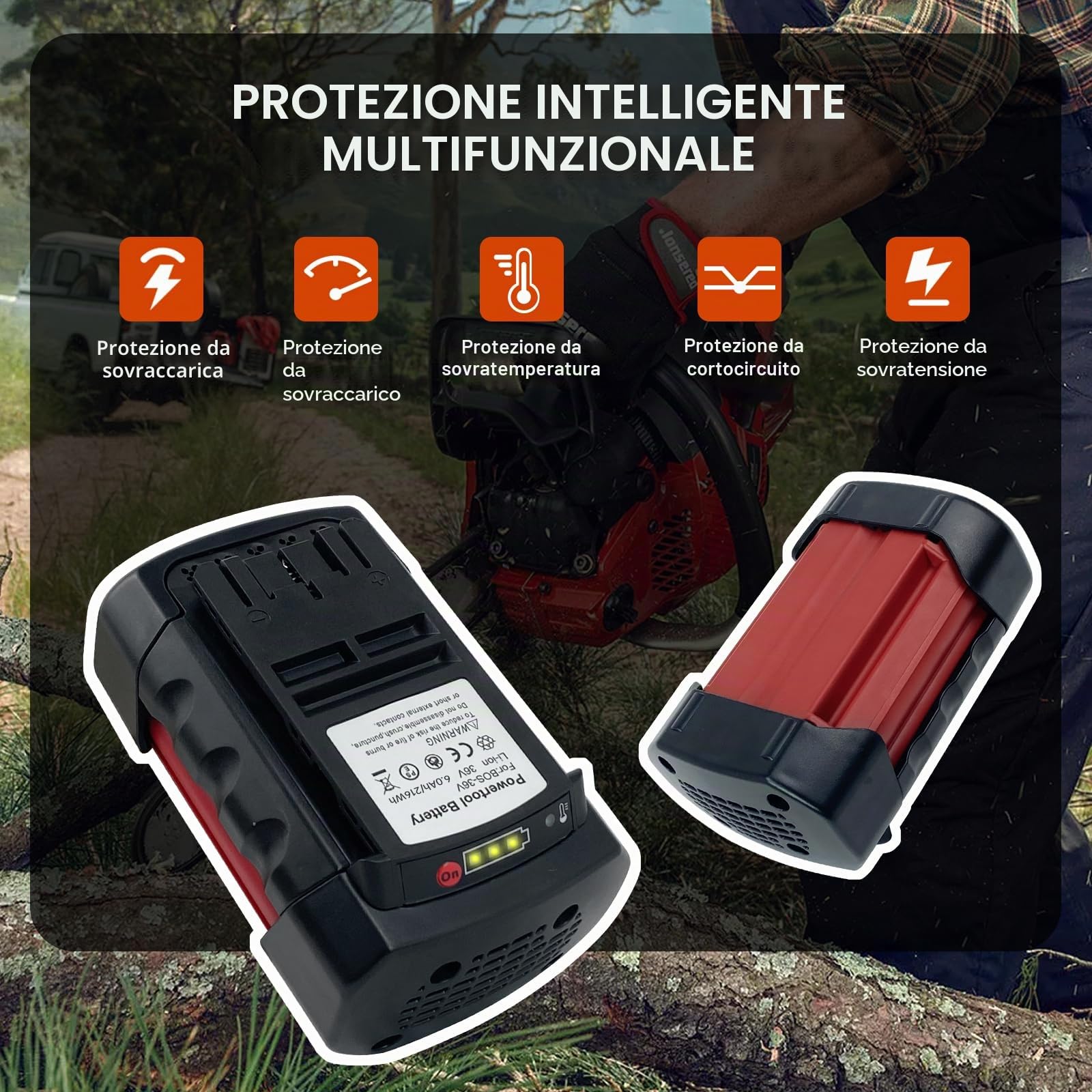 6.0Ah BOS36A Sostituzione Batteria Li-ion 36 Volt Compatibile con Batteria Bosch 36V adatta per BAT810 BAT836 BAT840 BAT840D GBH36VF-Li GKS36V-LI GSA36V-LI GSB36V-LI Utensili Elettrici Senza Fili