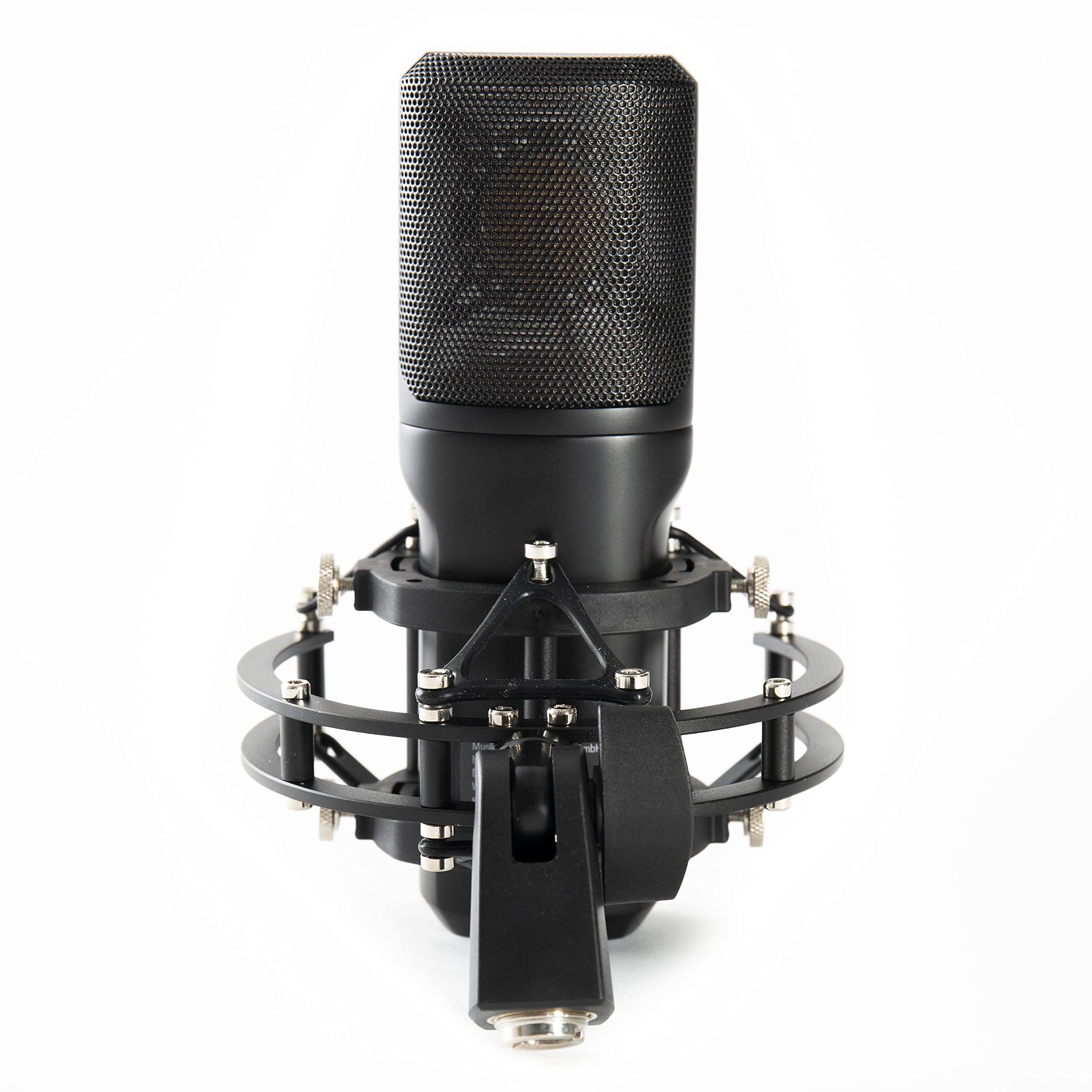 Fame Audio Studio cm-7 Großmembran Kondensatormikrofon, Schwarz, Nierencharakteristik, 20-20.000Hz Frequenzbereich, 136dB SPL, 15.85mV/Pa Empfindlichkeit, XLR 3 Pol, 48V, inklusive Spinne, ideal für