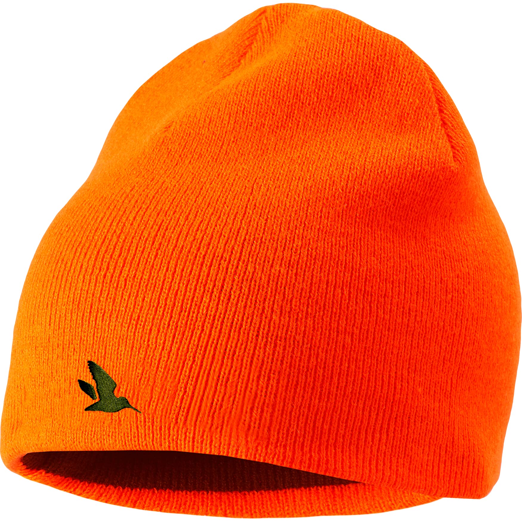 Seeland | Ian Reversible Beanie hat | Hi-vis Orange/Pine Green | One Size