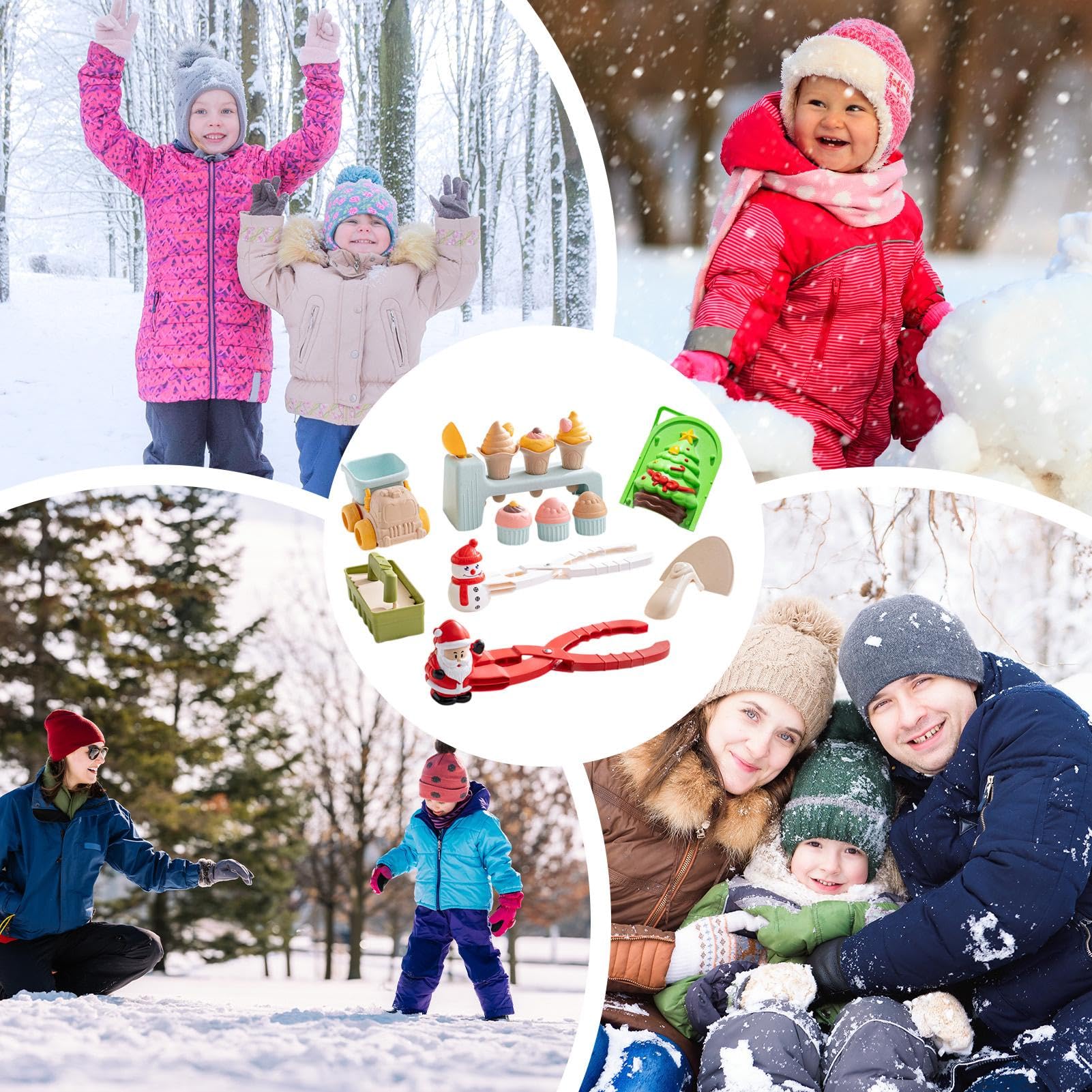 Genérico Molde para Hacer Bolas de Nieve, Juguetes de Nieve para niños, para camión de Nieve, moldes para Nieve, Juguetes de Invierno | Moldes para moldear Nieve, Clip para Hacer Bolas de Nieve,