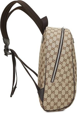 Pre-Loved Original GG Canvas Backpack, Brown