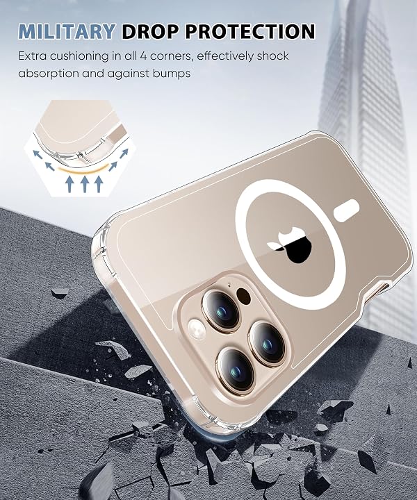 BANLEA Compatible with iPhone 16 Pro Max Case Clear, Built-in Screen Protector, with Camera Lens Protector, [Compatible with MagSafe] Full Body Phone Case, Protective Cover for 16 ProMax 6.9" (Clear) by BANLEA - Used condition - Image 3