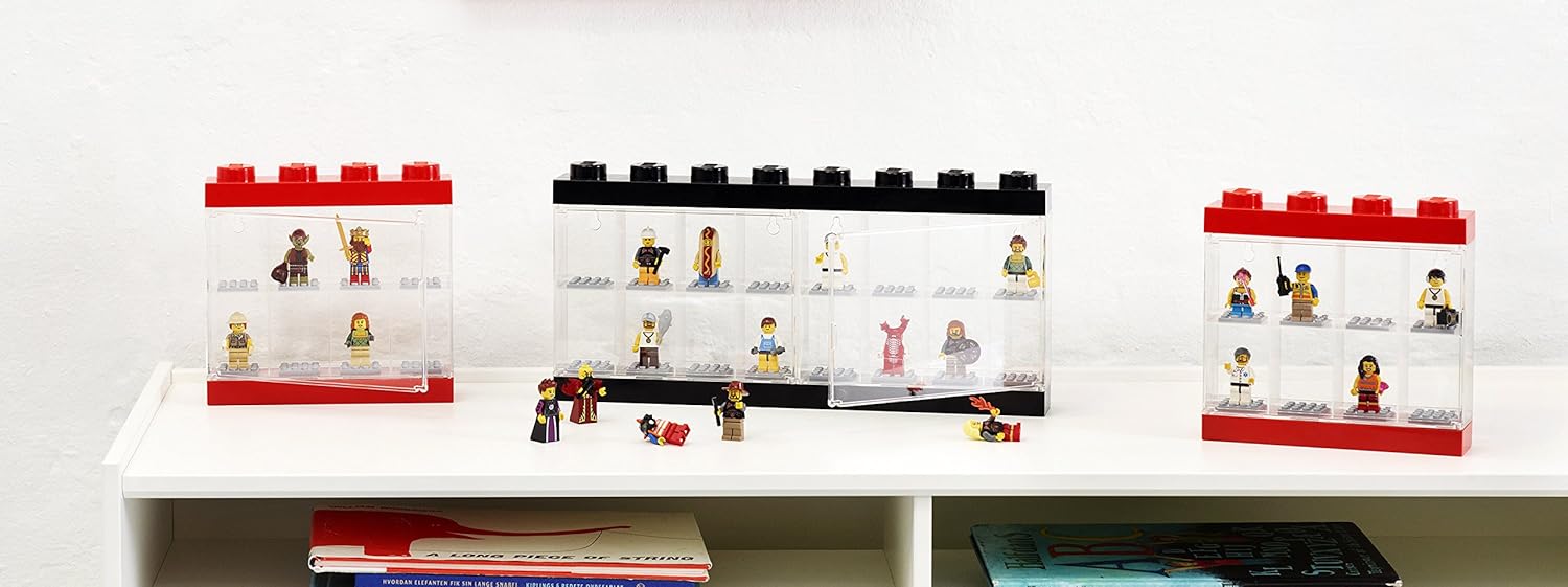LEGO Red Mini Figia Display Case / 8 Bright, Small : Everything Else