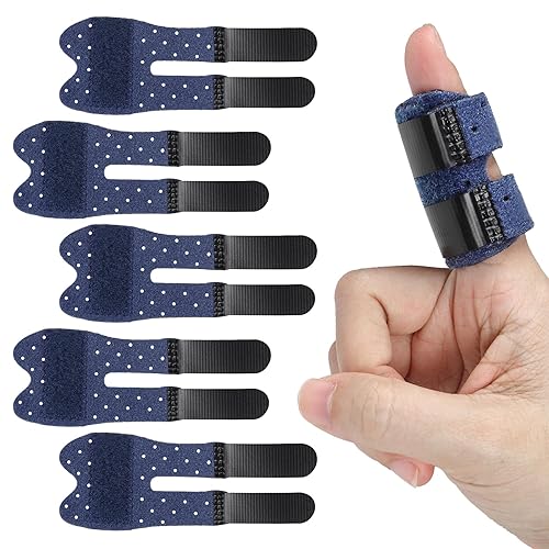 Miniatura 12 de 5 férula de dedo de gatillo transpirable, soporte ajustable para el dedo, soporte para el pulgar para artritis tensa rota para pulgar, medio,