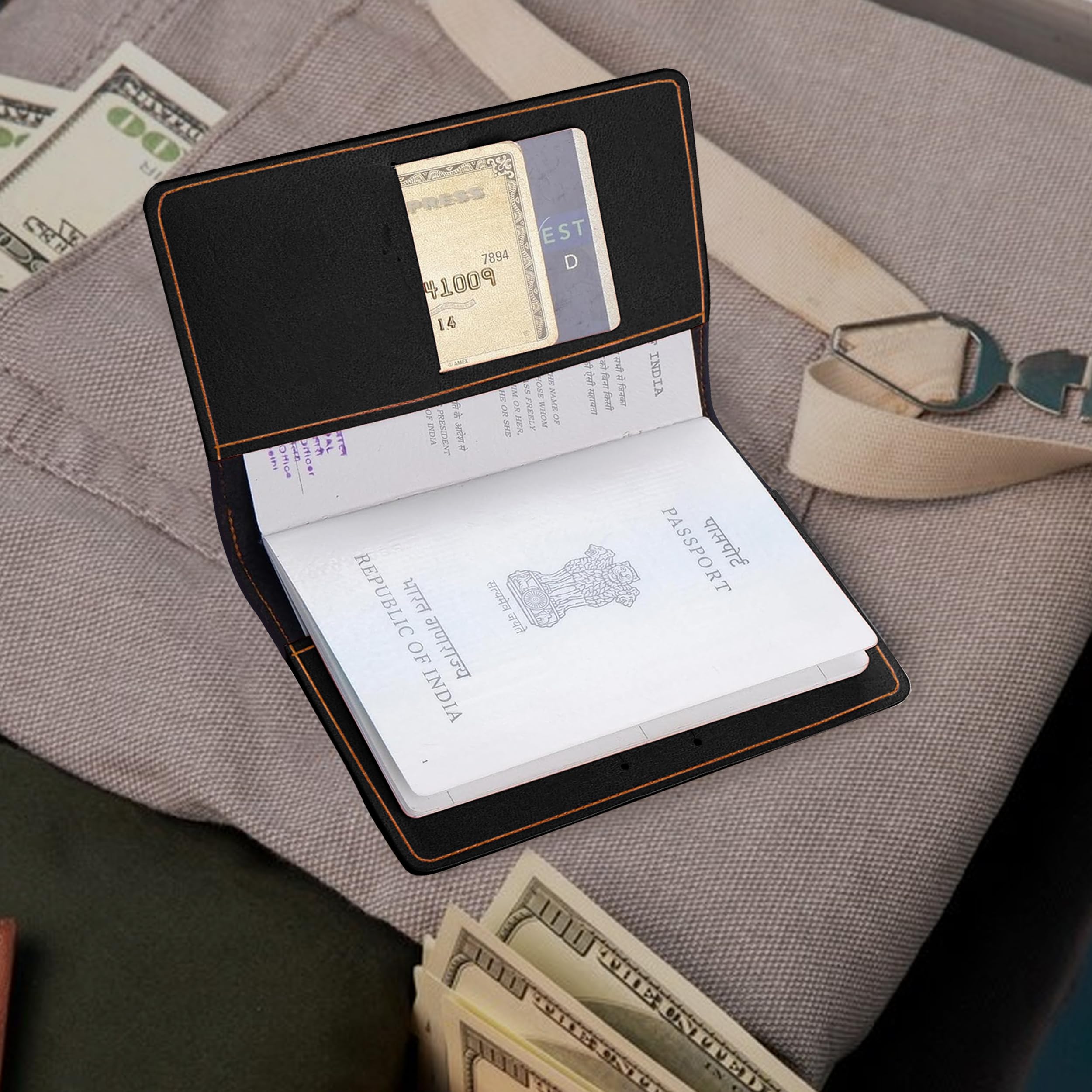 The Wallet Store Leather Passport Cover - Black