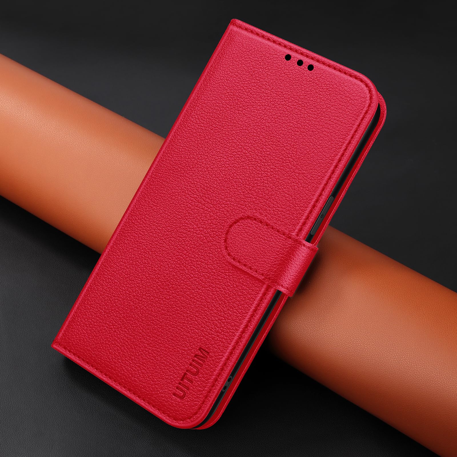 Cover per iPhone SE 2022 / iPhone SE 2020 / iPhone 8/iPhone 7/iPhone 6S/iPhone 6 Cover Custodia a Libro Portafoglio in Pelle con Porta Carte Magnetica Cover Telefono Flip Case Custodia,Rosso