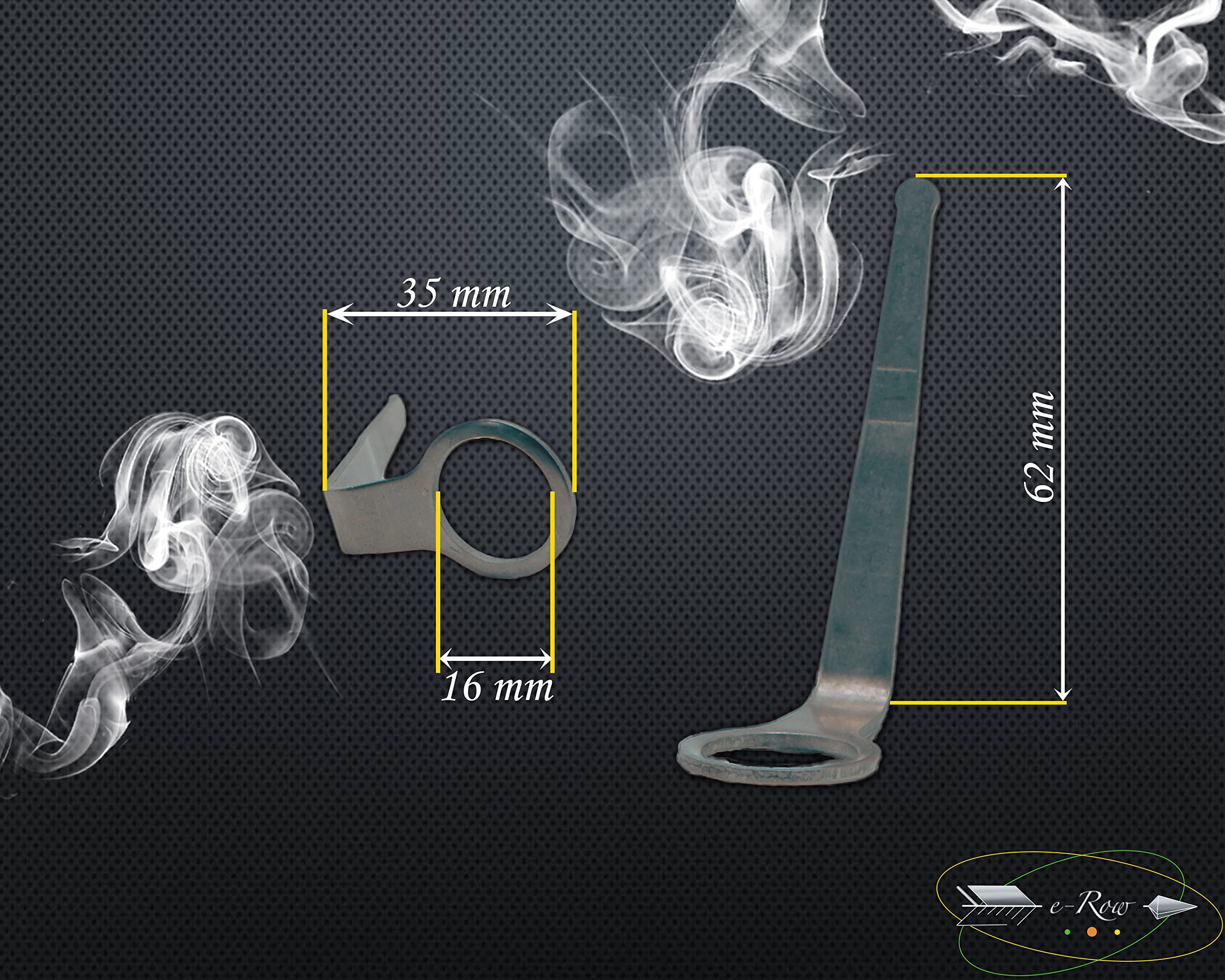 E-Row Shisha Schlauchhalter Aus Edelstahl – Universell Für Alle Mundstücke, Set Wählbar (1, 2 Oder 4 Stück)