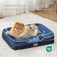 Vista 423 de Bedsure - Cama ortopédica mediana para perros, sofá cama impermeable para perros medianos, espuma de soporte con funda extraíble y lavable, forro