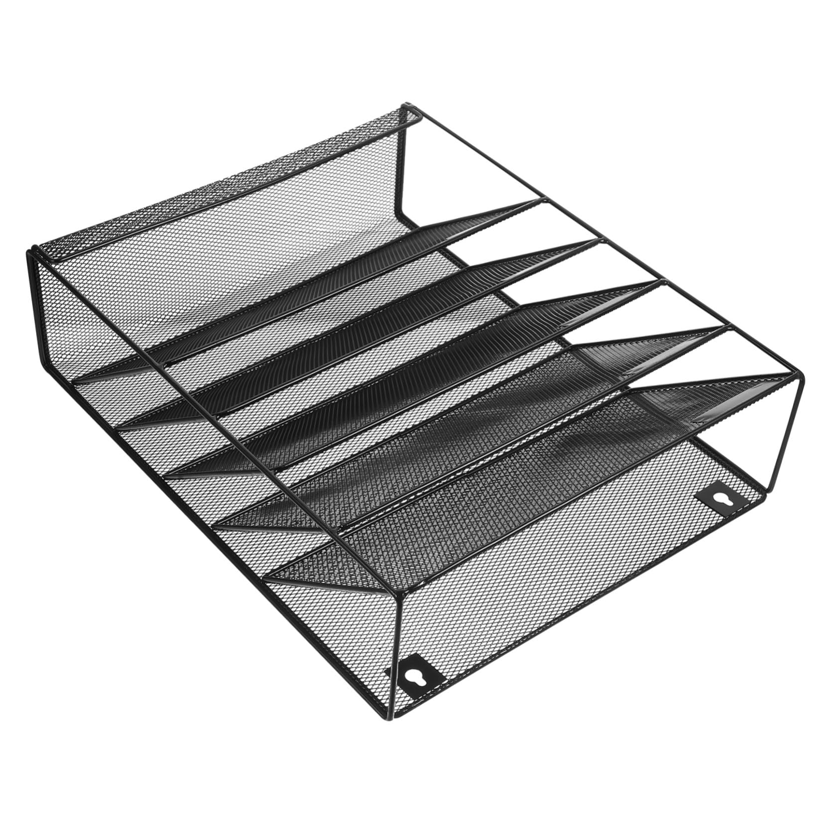 Organizador de Documentos de Pared Apilable de Hierro con Compartimentos Soporte para Archivos y Cartas Diseño Compacto y Resistente para Oficina y Hogar Color Negro
