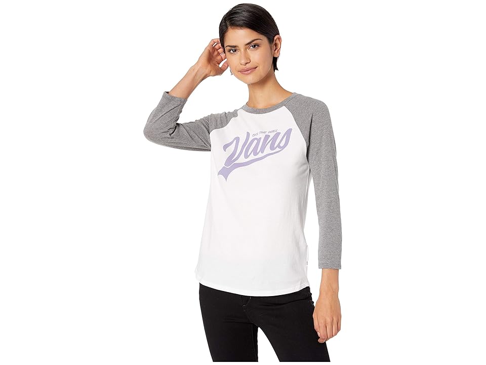 

Vans Infielder Raglan (White/Grey Heather) Women's Clothing