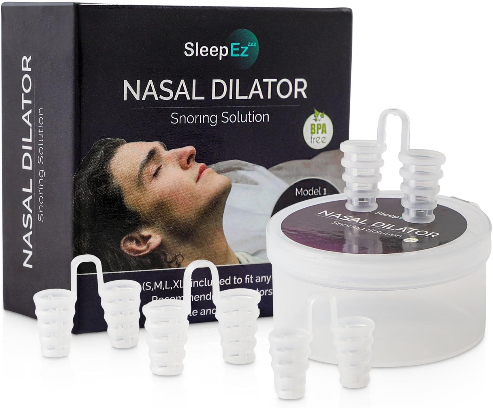 NEW & IMPROVED Anti Snoring Nasal Vents By SleepEZzzz. Snore Stopper, Seeping Aid, Anti Snoring Device And Breathing Solution For Home, Travel, Holiday, Gift.