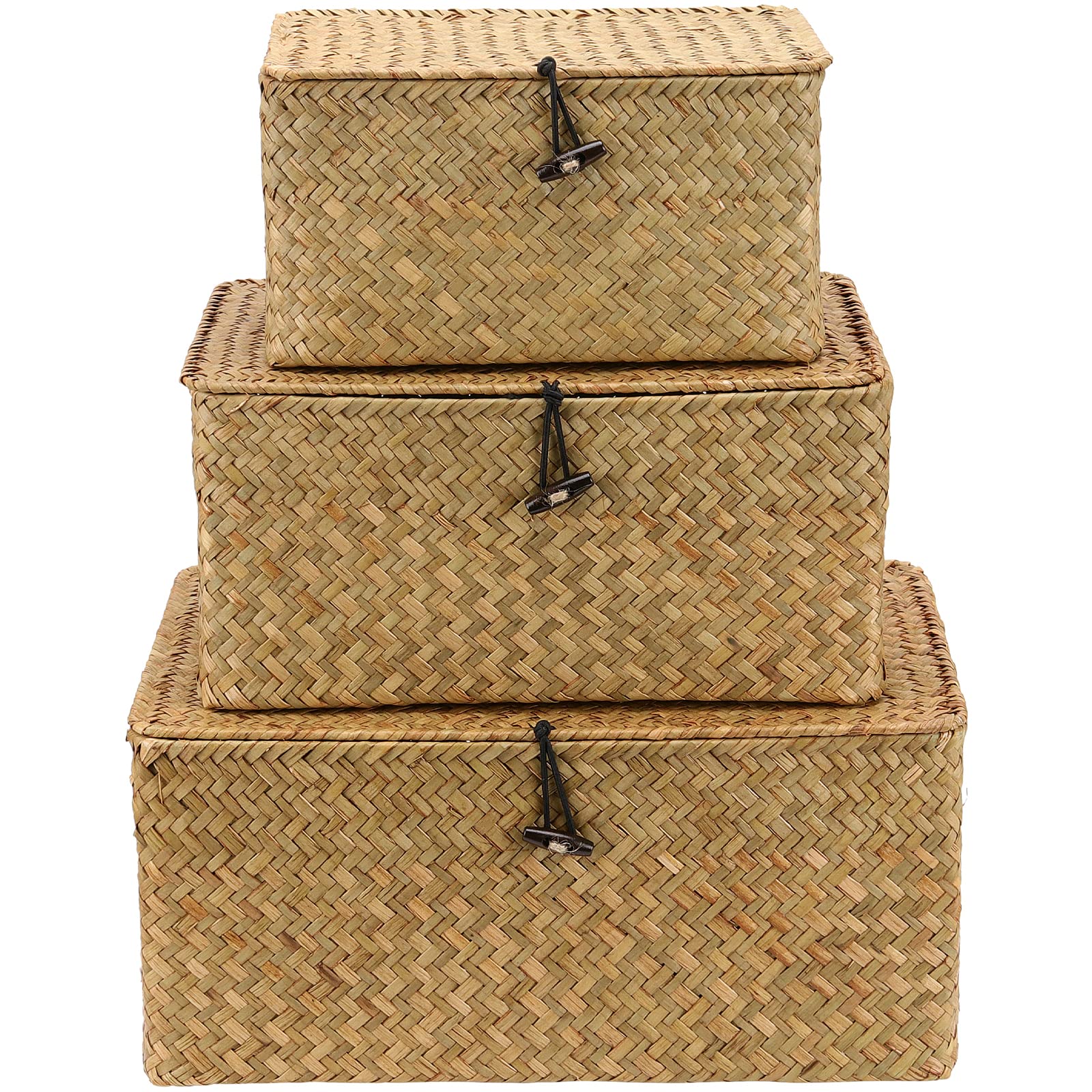 Panier Rangement Jonc De Mer Rectangulaires Malle En Osier Avec