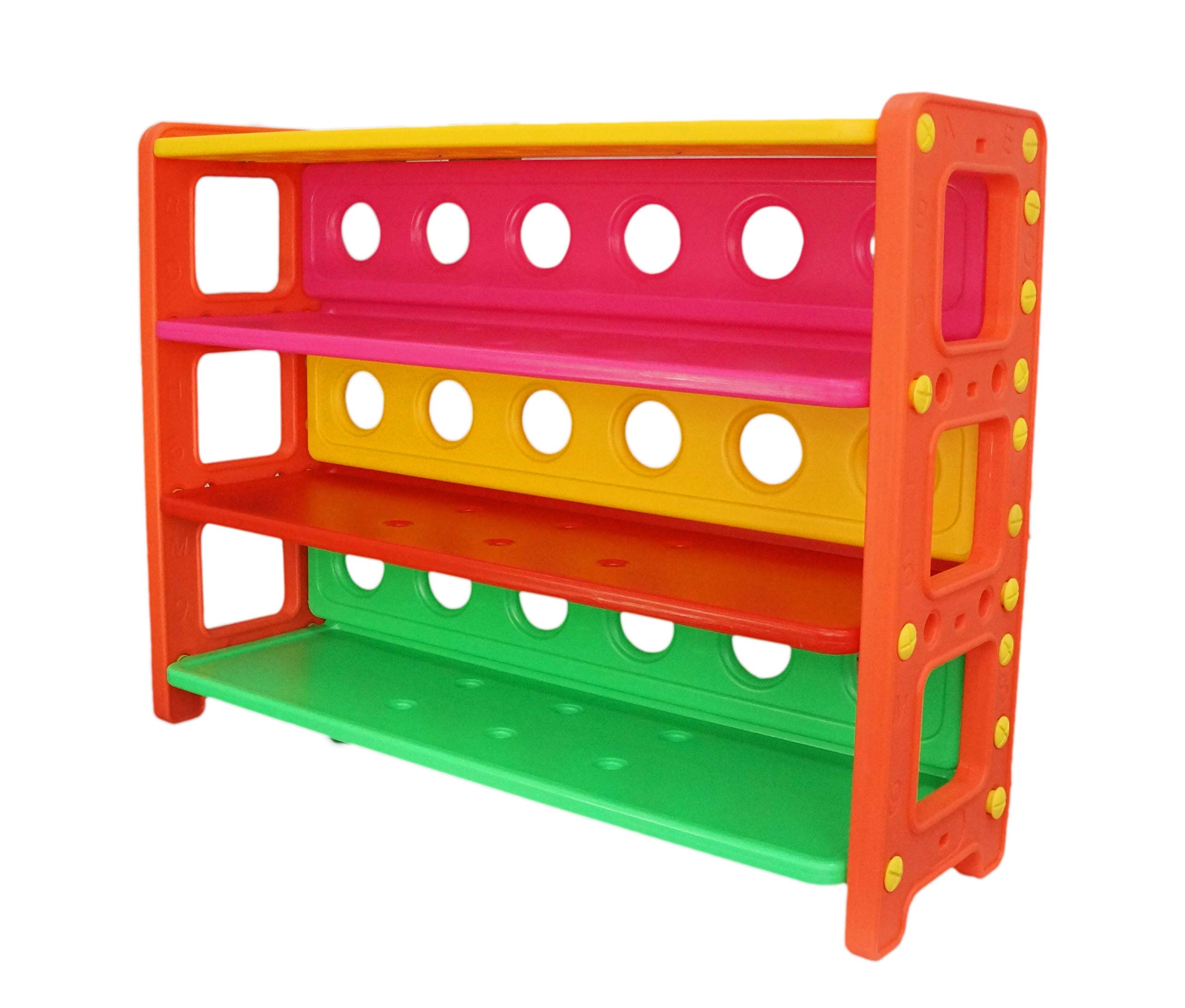 eHomeKart Toy Storage Organizer for Kids - Playgro Multi-Purpose Shelves for Books and Toys Storage for Home, Play Schools & Kindergarten - L110xB35xH81cm(Acrylonitrile Butadiene Styrene) (B083Y2MM9H) Amazon Price History, Amazon Price Tracker