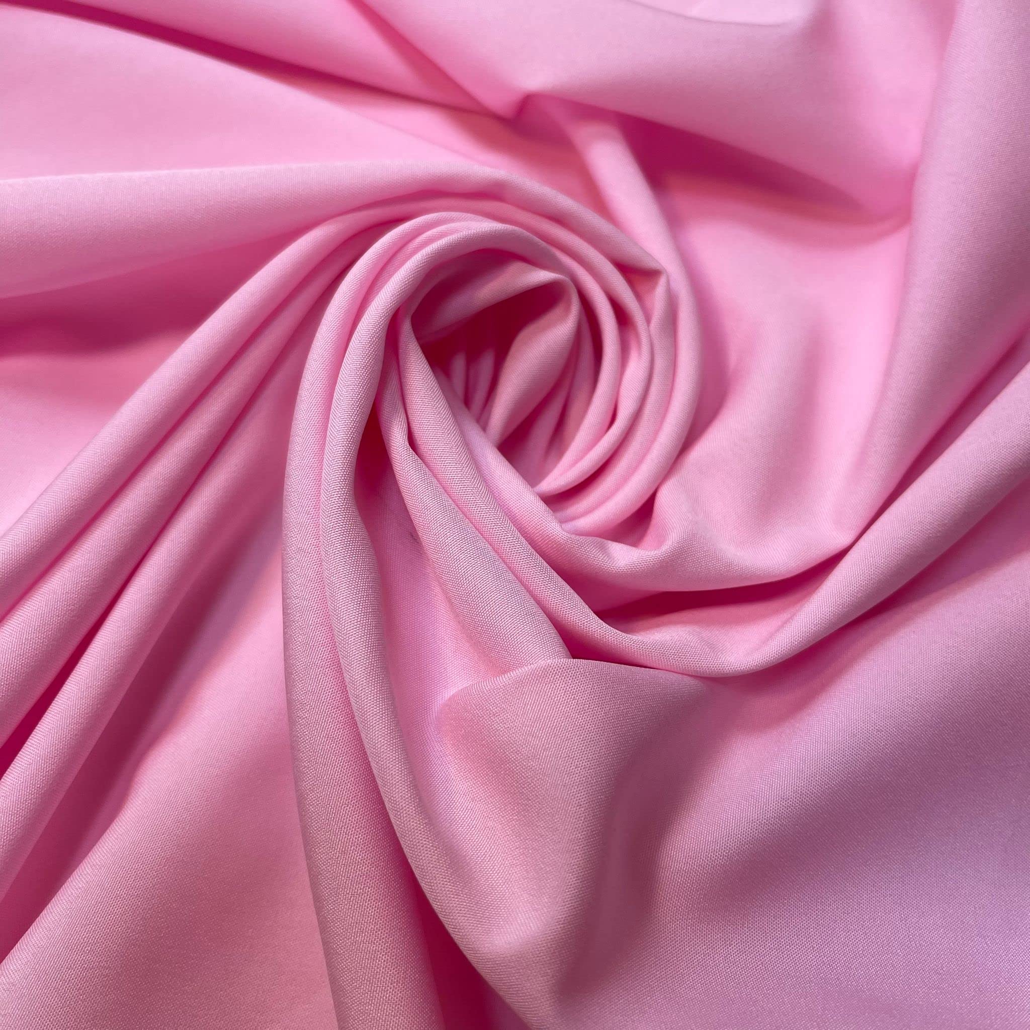 Soft Peach Skin Powder Touch Dress Craft Lining Fabric Material 44" Wide Available in 8 Colours (Pink, 1 Meter) — image 1
