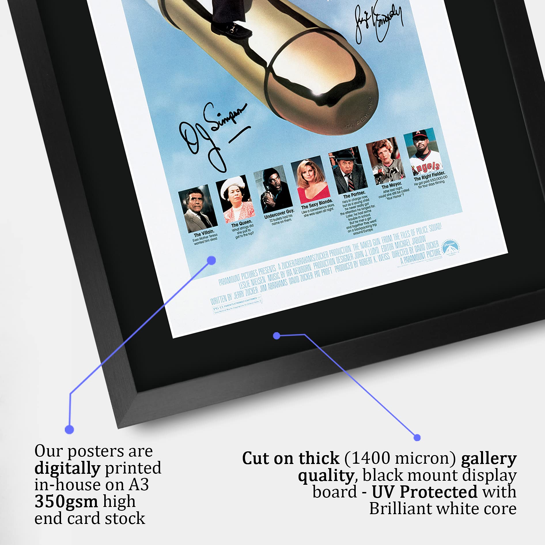 HWC Trading FR A3 naga broń 1 prezenty 'Leslie Nielsen' drukowany