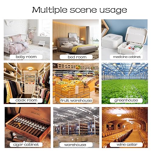 Miniatura 7 de Sensor de termómetro higrómetro WiFi, monitor inteligente inalámbrico de temperatura y humedad con alerta de notificación de aplicación remota, para