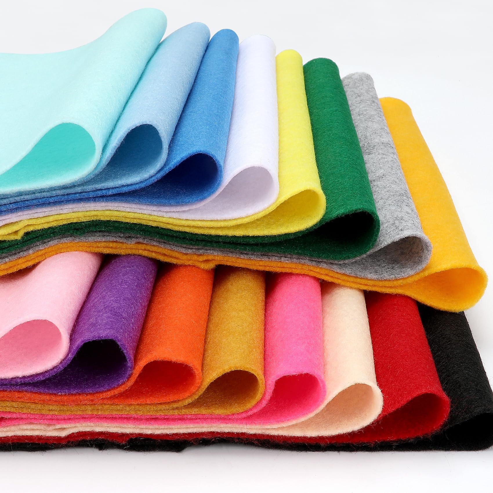 16 Pcs 8"x35" Felt Fabric Sheets, Assorted Colors Soft Felt Sheets for Crafts DIY (Classic Series)
