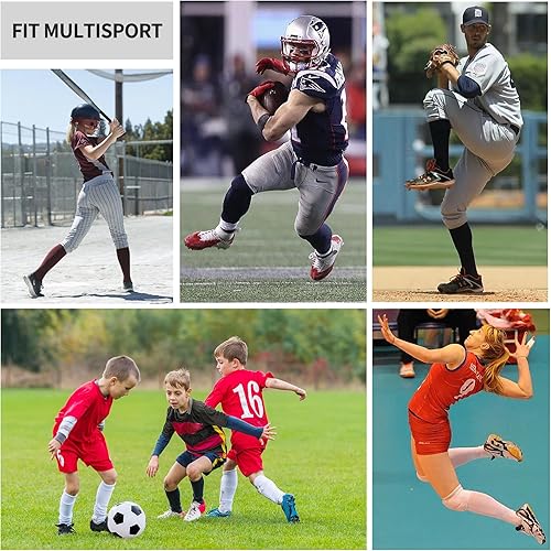 Vista 7 de GRAPMKTG 3 pares de calcetines de fútbol de fútbol para jóvenes, calcetines de béisbol y sóftbol para mujeres y hombres y niñas