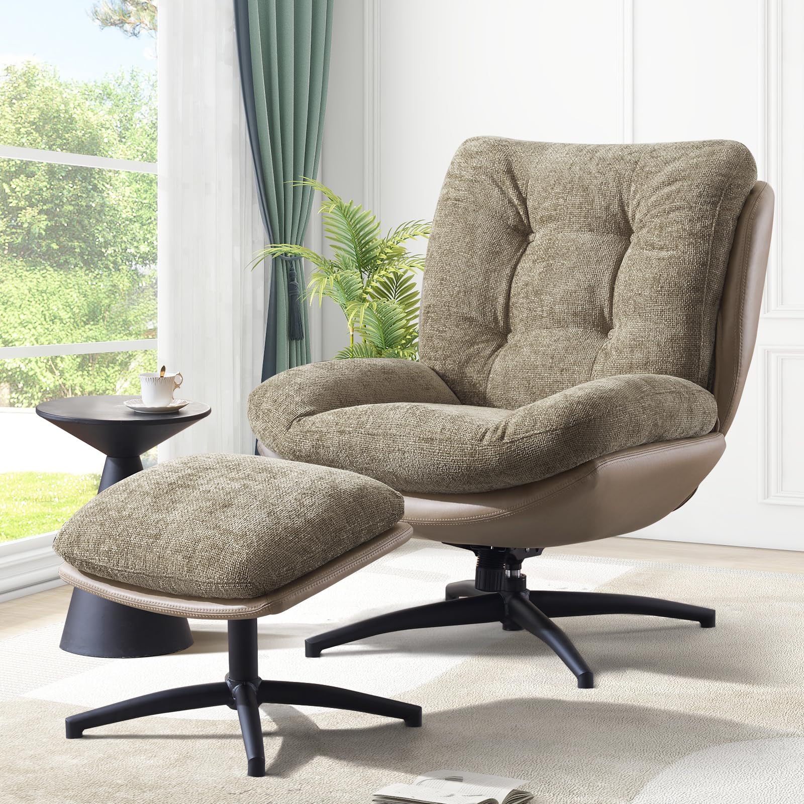Amazon.com: K Knowbody Chenille Rocking Swivel Accent Chair