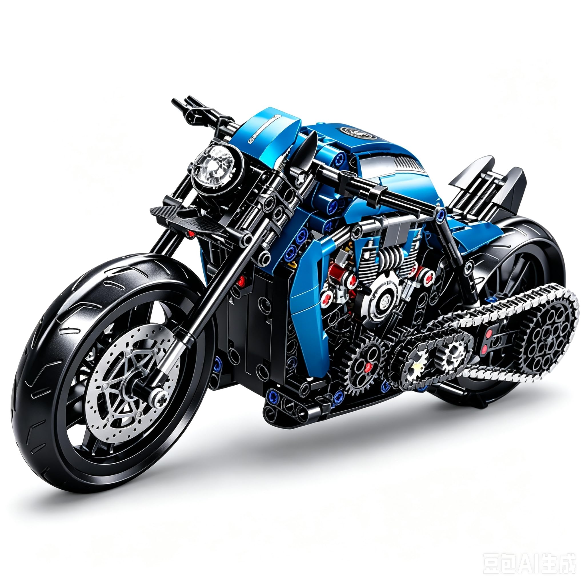 JVAVNE Technik Motorcycle Building Blocks Set, 1:8 Simulation Motorbike Building Kit, 573 PCS Collectible Racing Motorcycle Bricks Model, Superbike Toys for Adults and Teens