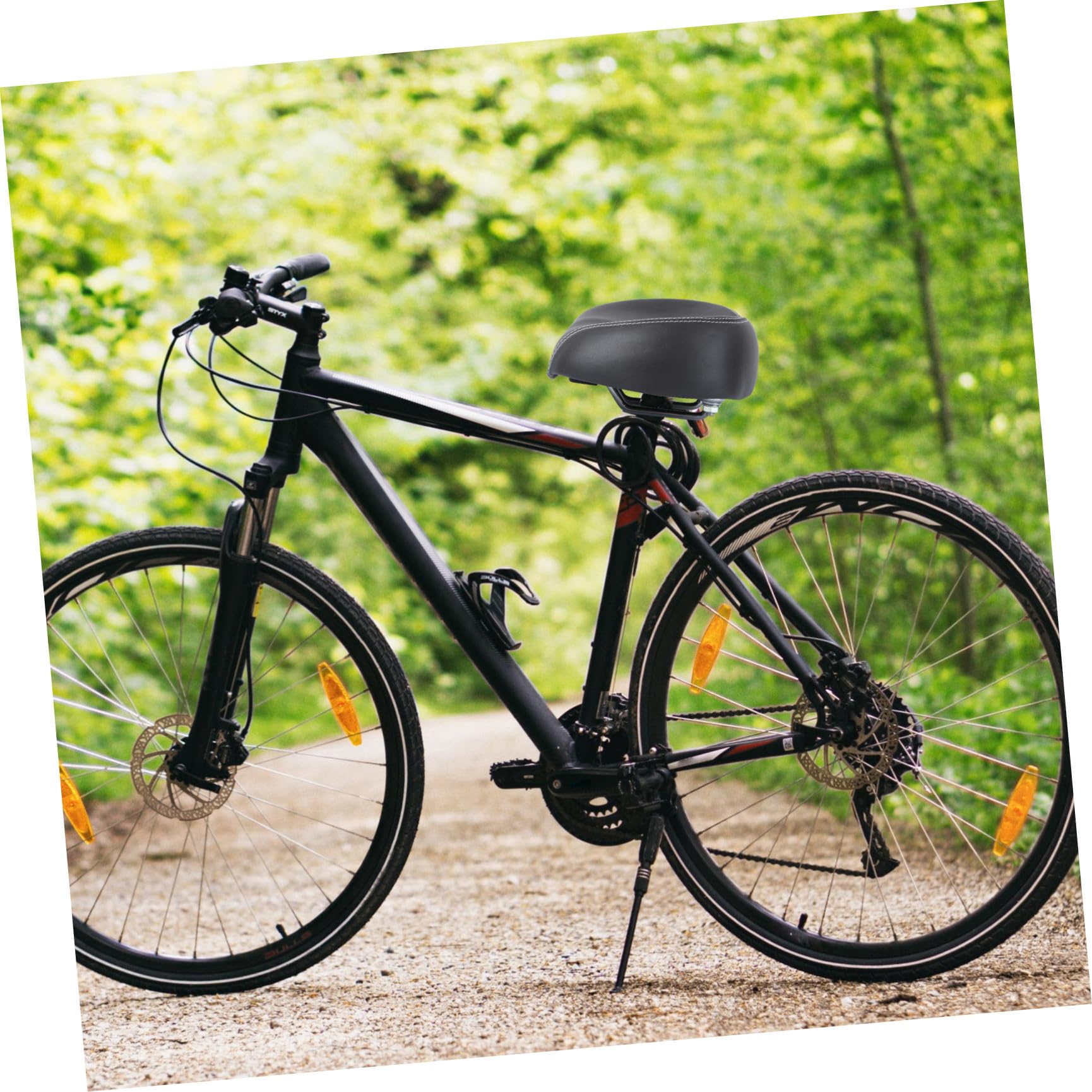 TOYANDONA Sillín de Bicicleta Ergonómico Absorbente Sin Nariz Asiento De Bicicleta Acolchado Ligero Con Absorción De Golpes Negro Cómodo Para Niños Niñas Bicicleta De Montaña Fácil Montaje Sillín