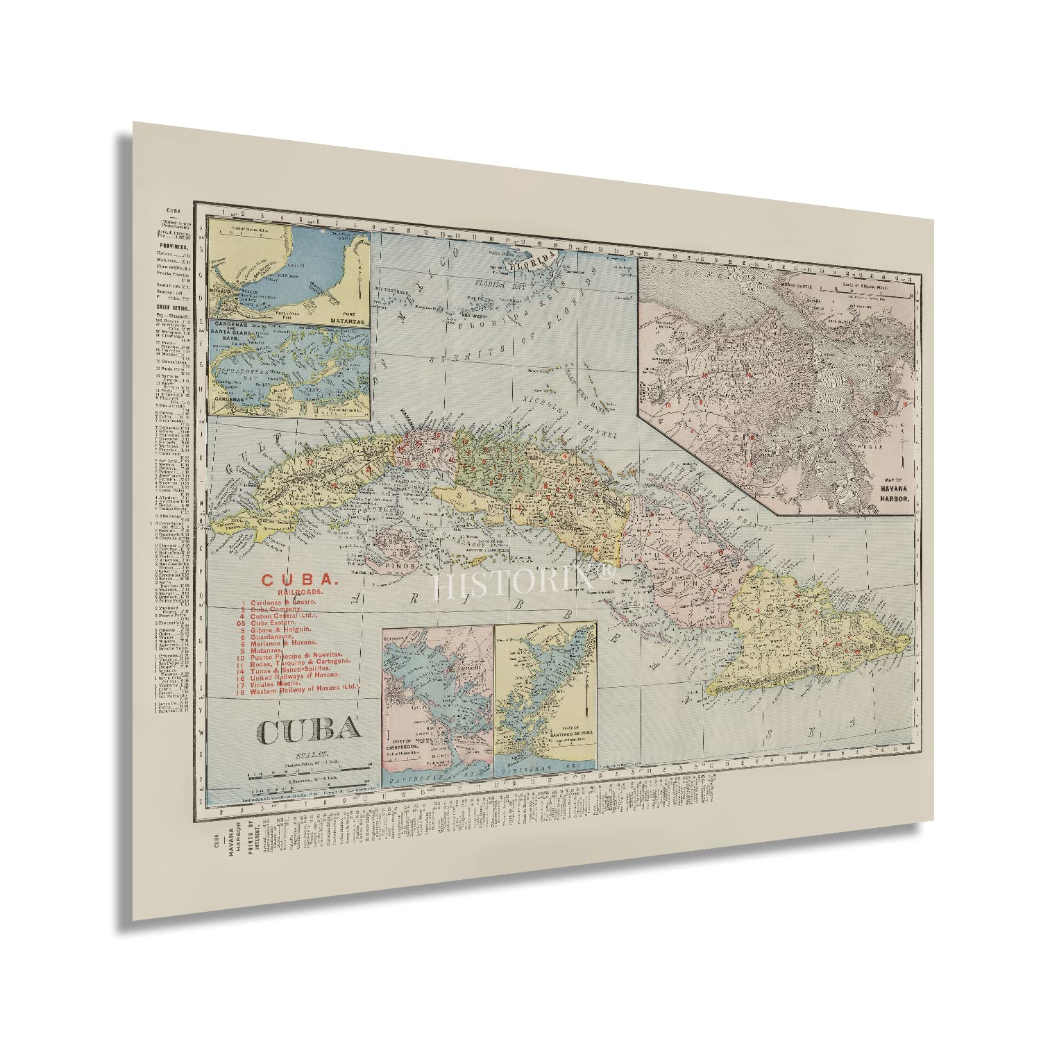 Buy HISTORIX 1904 Vintage Cuba 18x24 Inch Vintage of Cuba Old a de Cuba History of Havana