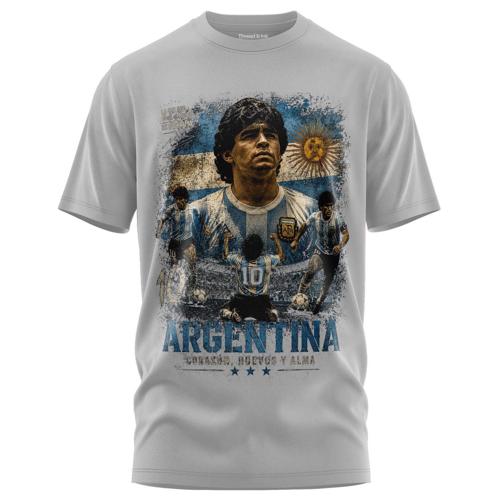 Argentina Shirt for Men Women, Soccer Football Maradona T-Shirt Jersey Top Tee Retro Vintage