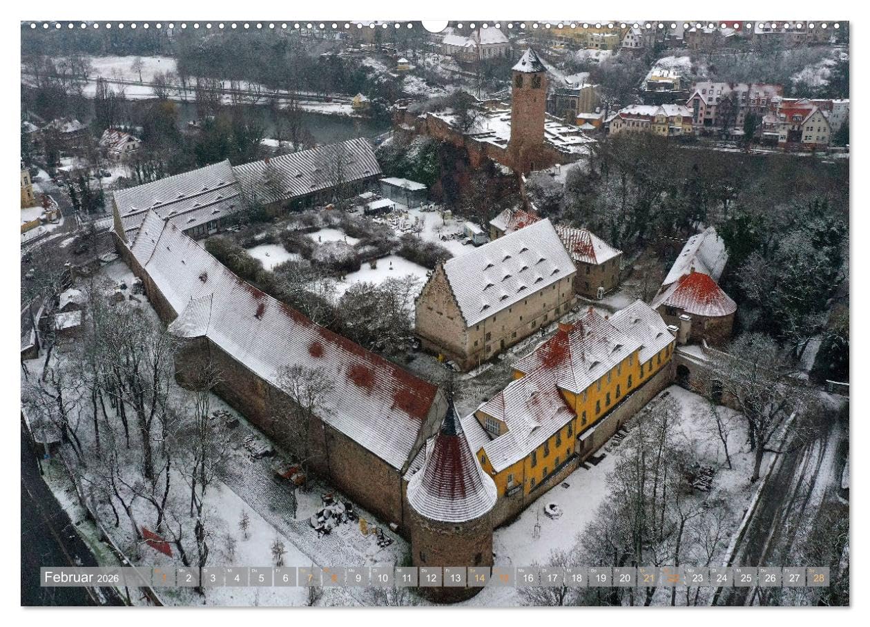 HALLE SAALE GEDROHNT 2026 (hochwertiger Premium Wandkalender 2026 DIN A2 quer), Kunstdruck in Hochglanz: Ungewöhnliche Sichten der Stadt Halle mit der Drohne aufgenommen. (CALVENDO Orte)
