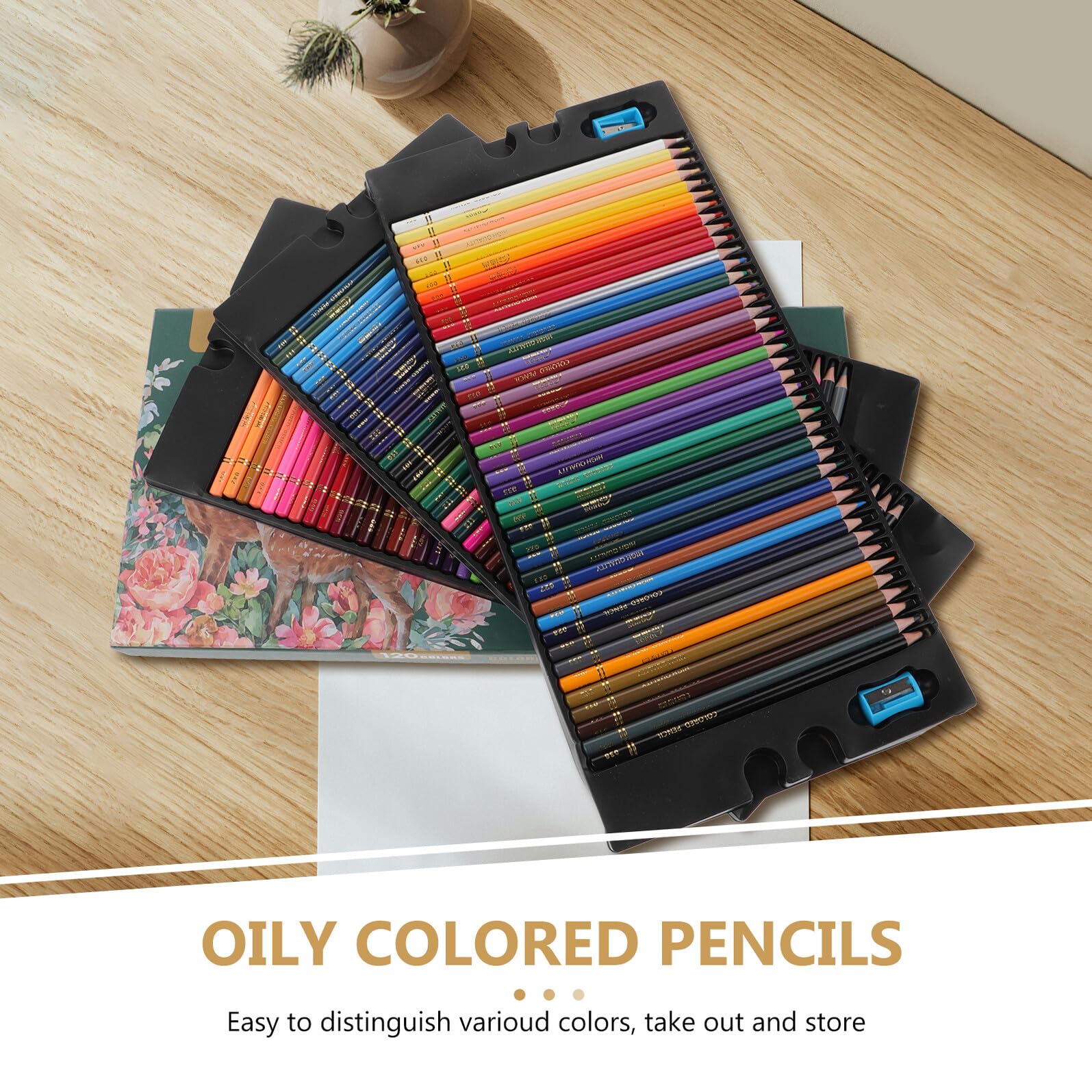 120 pezzi Matite Colorate Resistenti per Disegno Artistico Adulti e Mine Morbide Esagonali Facili da Temperare Colori Vivaci e Duraturi in Scatola Trasparente per Progetti