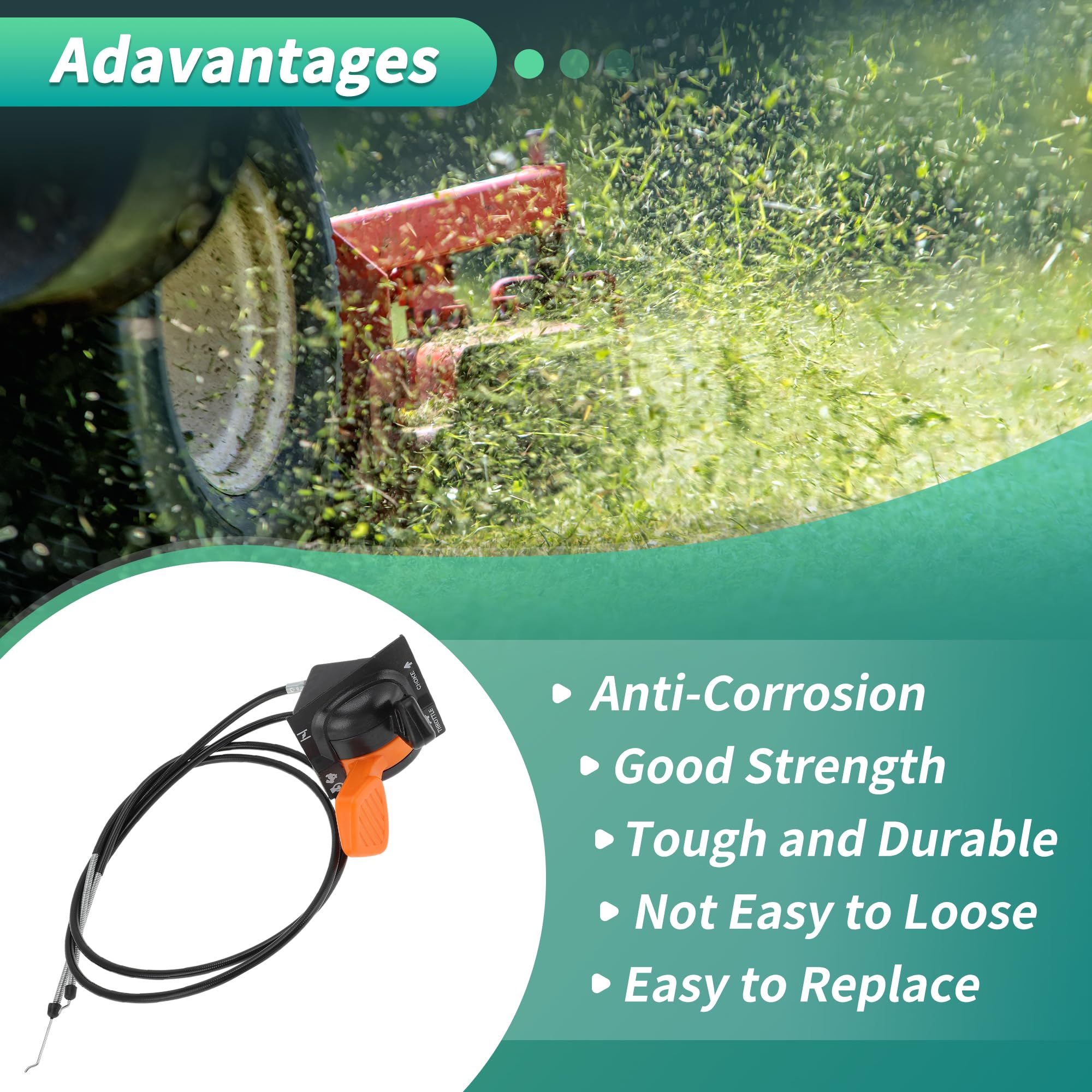 AM140333 Acceleratore Avviamento Leva Cavo per John Deere X300 X300R X304 X305R X350 X350R X500 X530 X534 X570 X580 X584 Leva Acceleratore