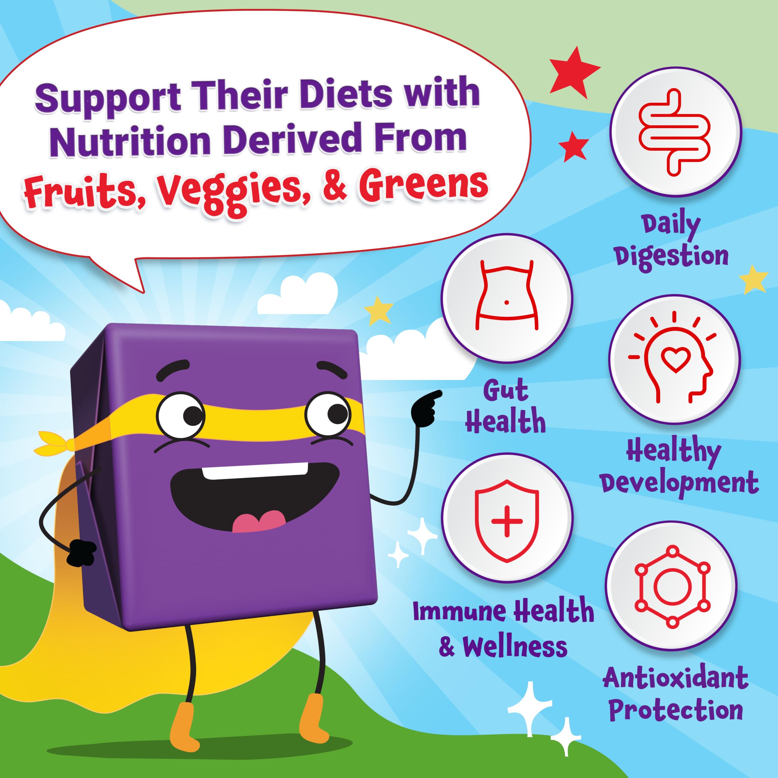 Condition photo showing New/Like New for Force Factor Kids Superfood Super Chews, Kids Vitamins C & D, Immune Support Supplement with Antioxidant Support from Powdered Fruits & Veggies, 2-Month Supply, Very Berry Grape Flavor, 60 Soft Chews