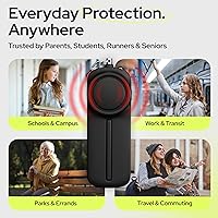 Vista 6 de Weten Llavero de Alarma de Seguridad Personal - Paquete de 2, Sirena de 130dB, Luz LED, Pin de Pánico – Dispositivo Compacto de Autodefensa