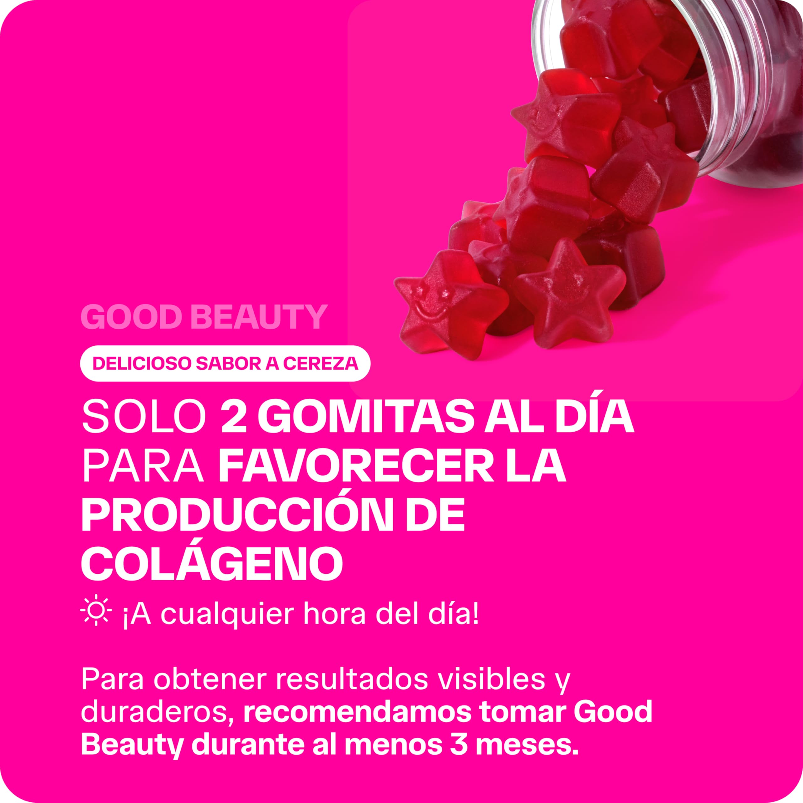 Lashilé Beauty - Complementos Alimenticios - Potenciador de colágeno - Good Beauty - Selenio, Vitamina C, Fermento láctico, Ácido hialurónico - 60 Gummies