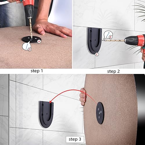 Miniatura 5 de CyeeLife Soporte de diana Dianas Colgantes Profesional,Accesorios para tablero de dardos,Negro