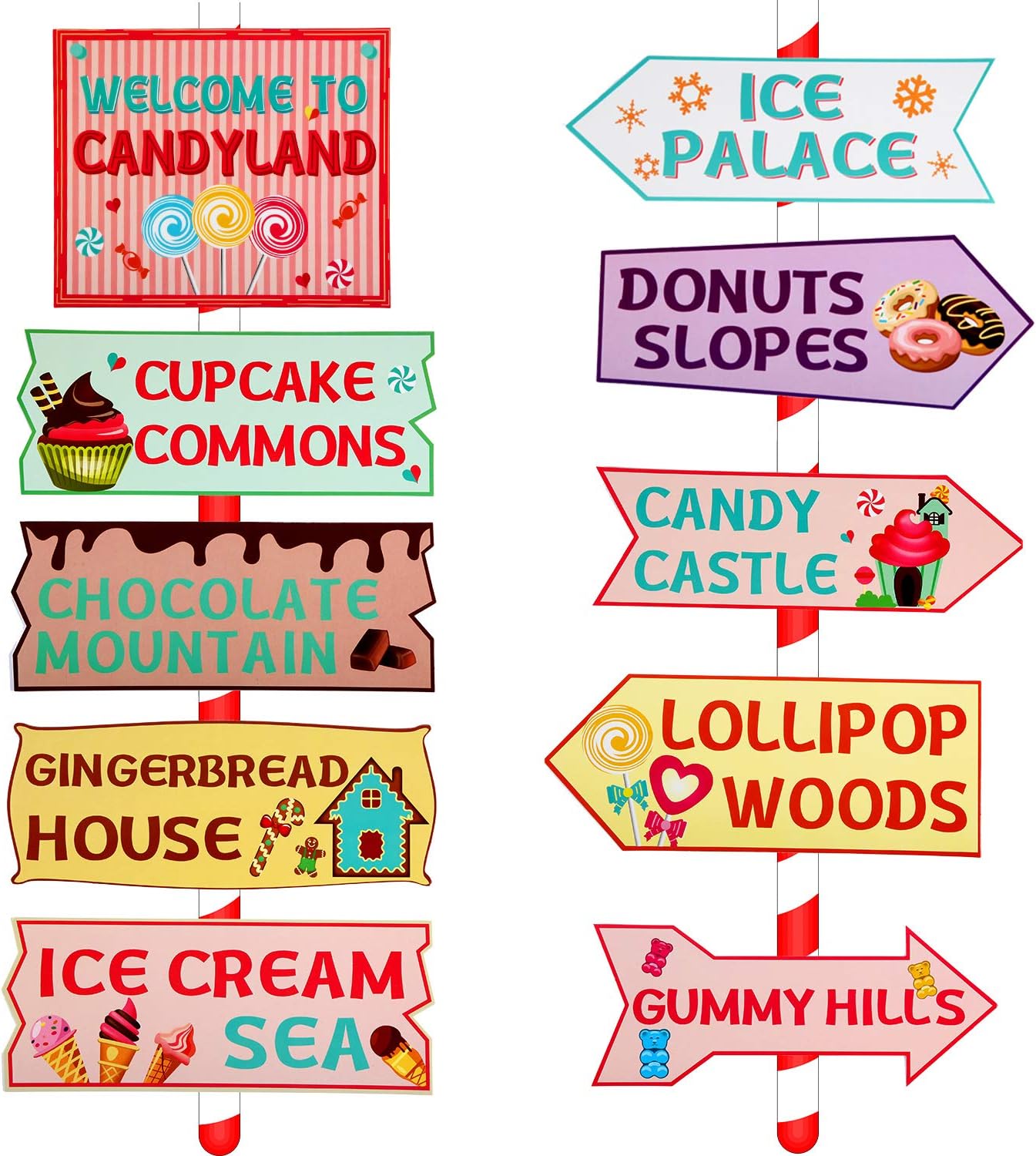 Amazon Gejoy 20 Pieces Candyland Party Decorations Candy Land 