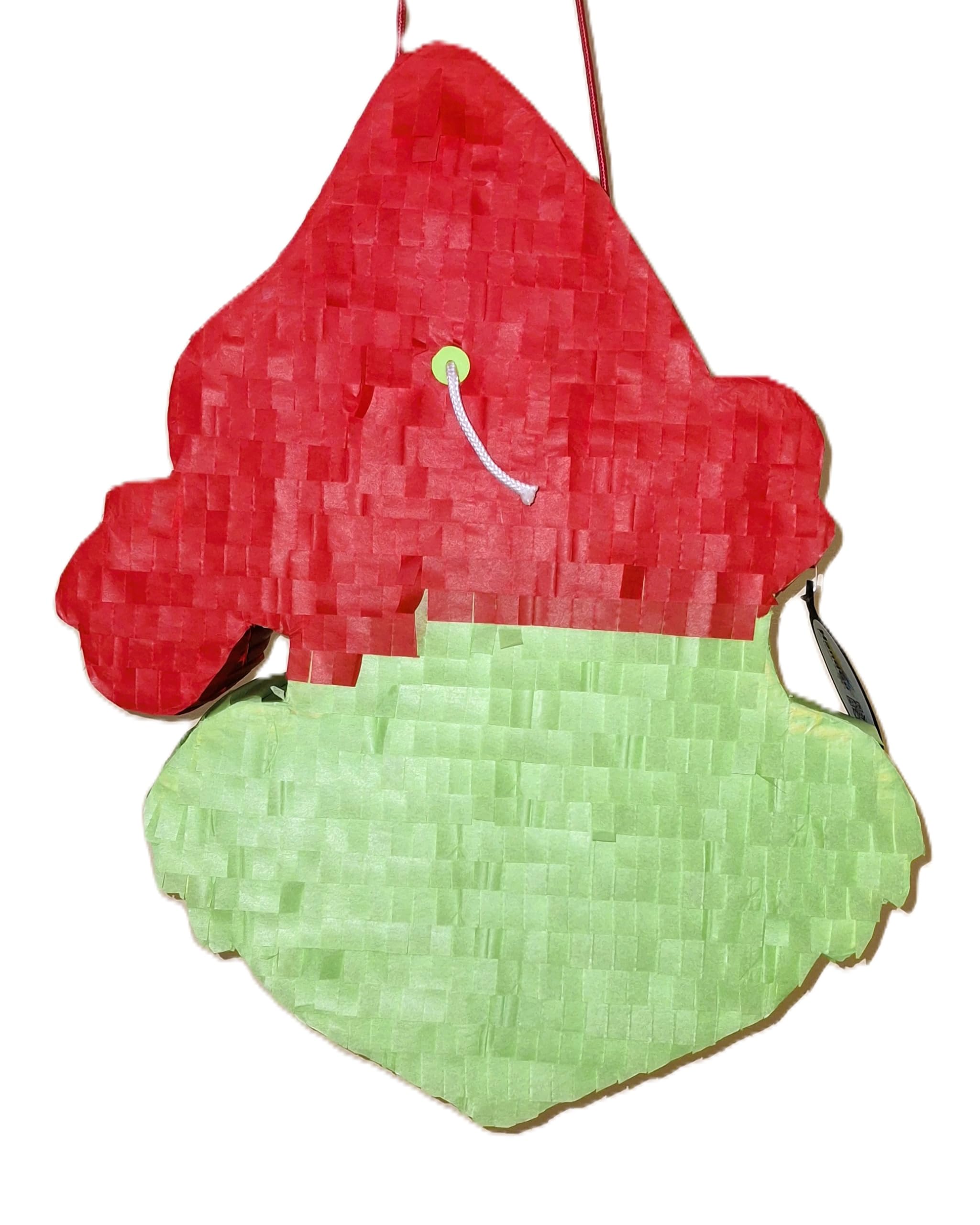 Piñata cumpleaños infantil hecha a mano Grinch (Pequeña 40x35x10 centimetros))